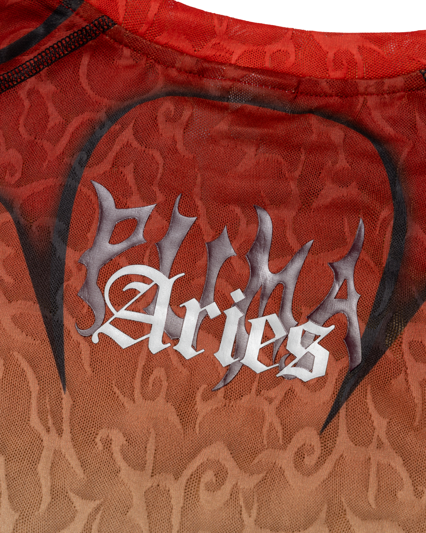 puma x aries tribal jacquard lace ls top