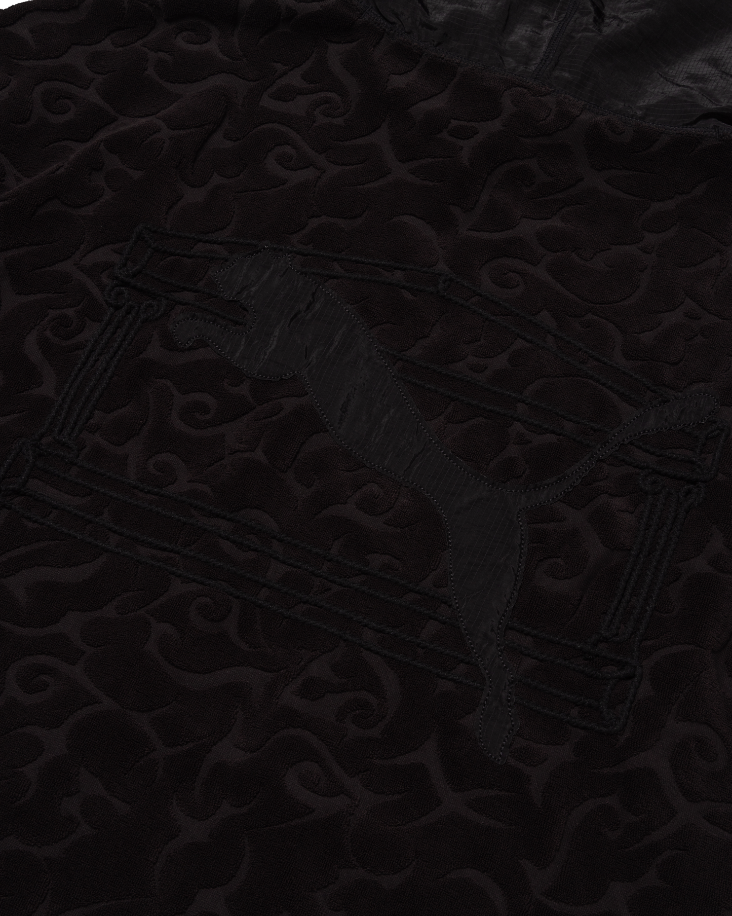 puma x aries tribal jacquard towelling hoodie