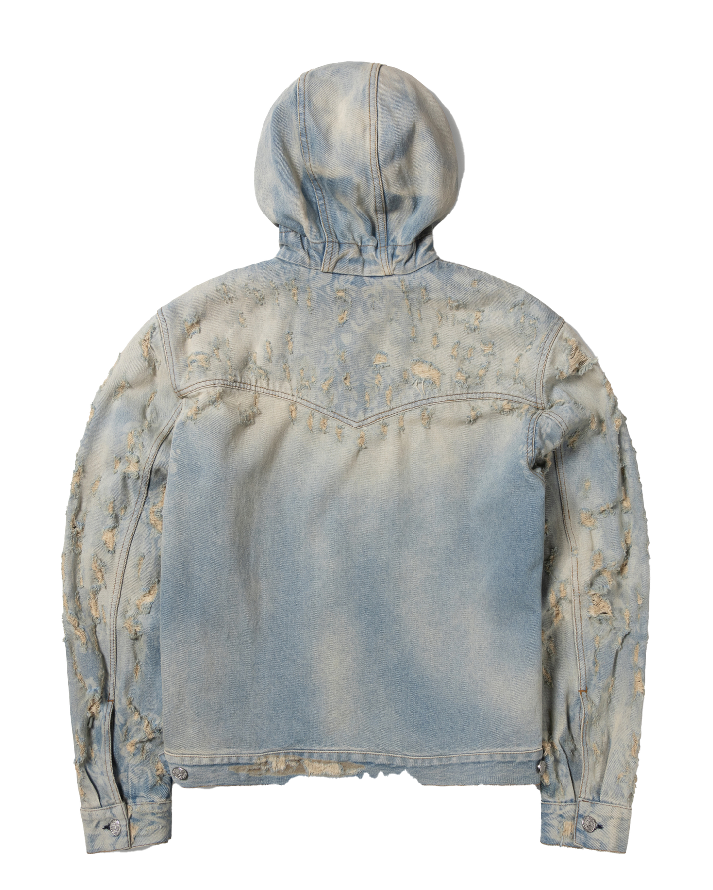 Destroyed Lace Hooded Jacket