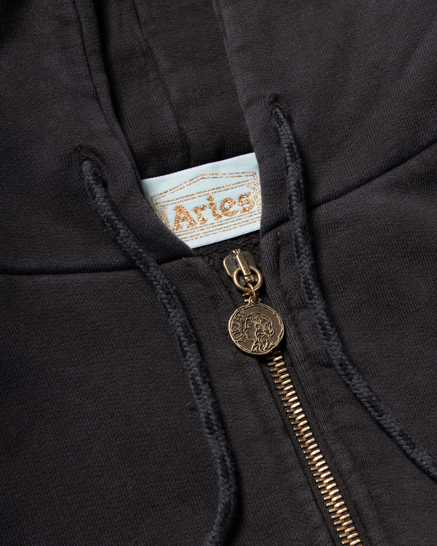 Zip Through Aged Gothic Hoodie