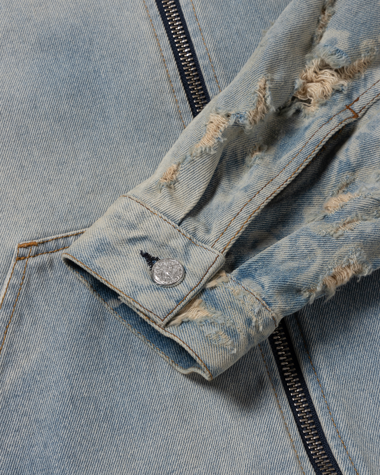 Destroyed Lace Hooded Jacket