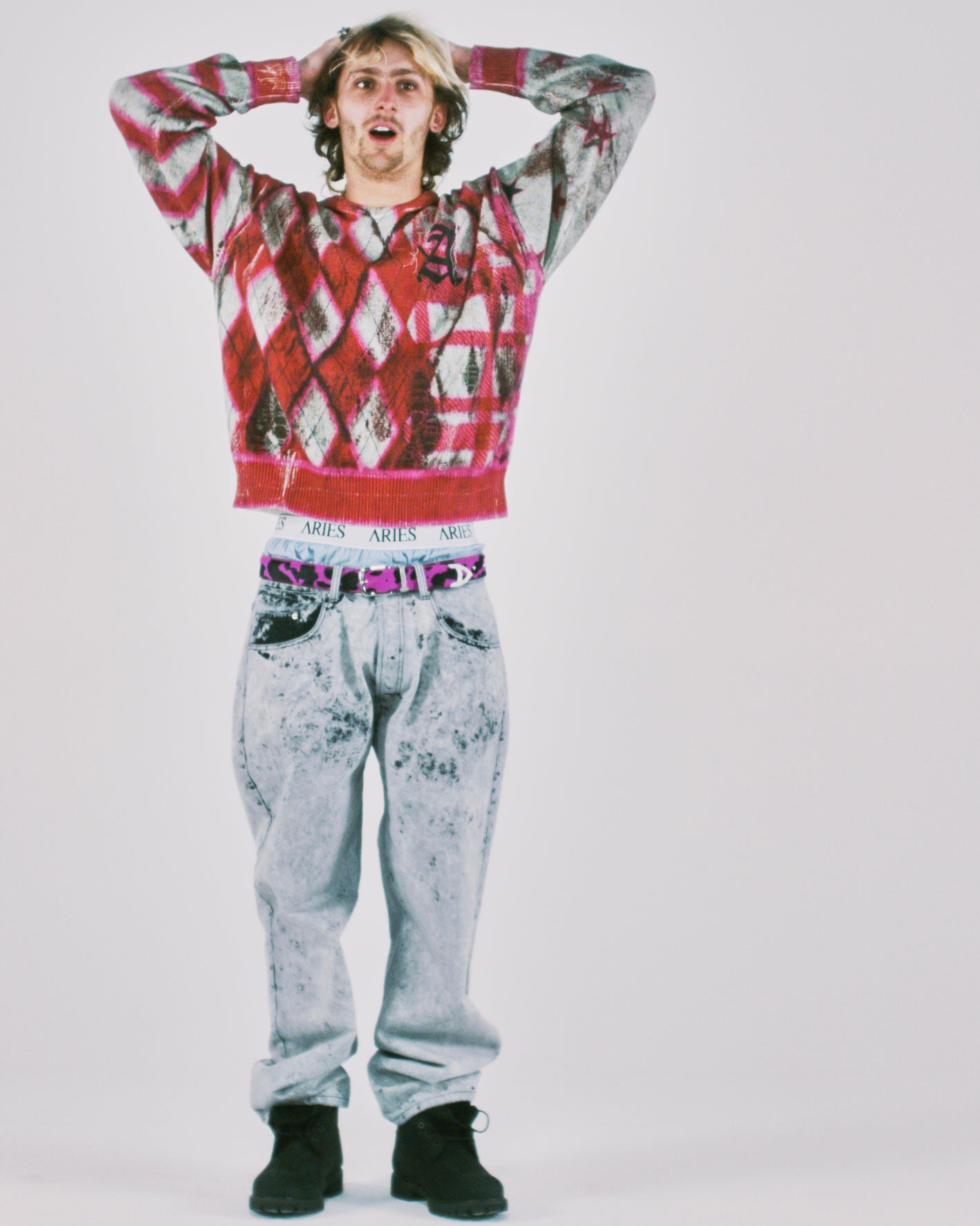 Heavy Acid Wash Batten Jean