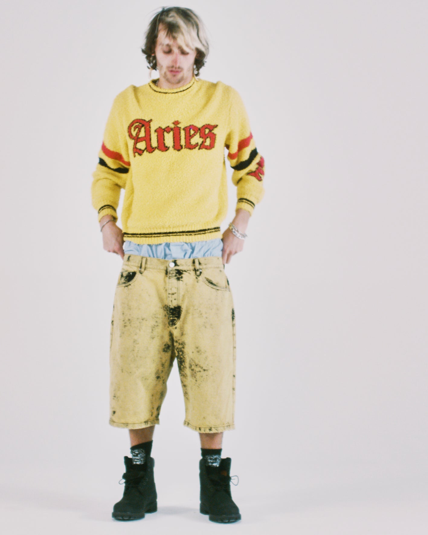 Acid Boucle Knit Crew