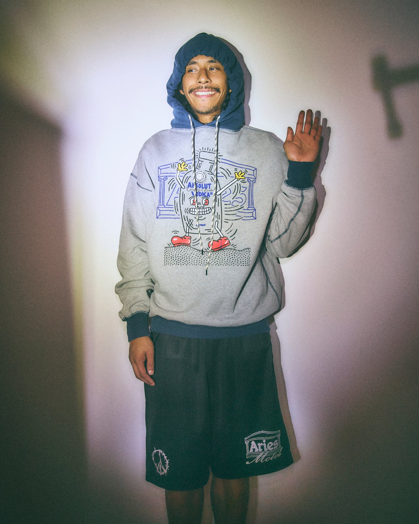 Aries x Absolut Haring Patchwork Hoodie