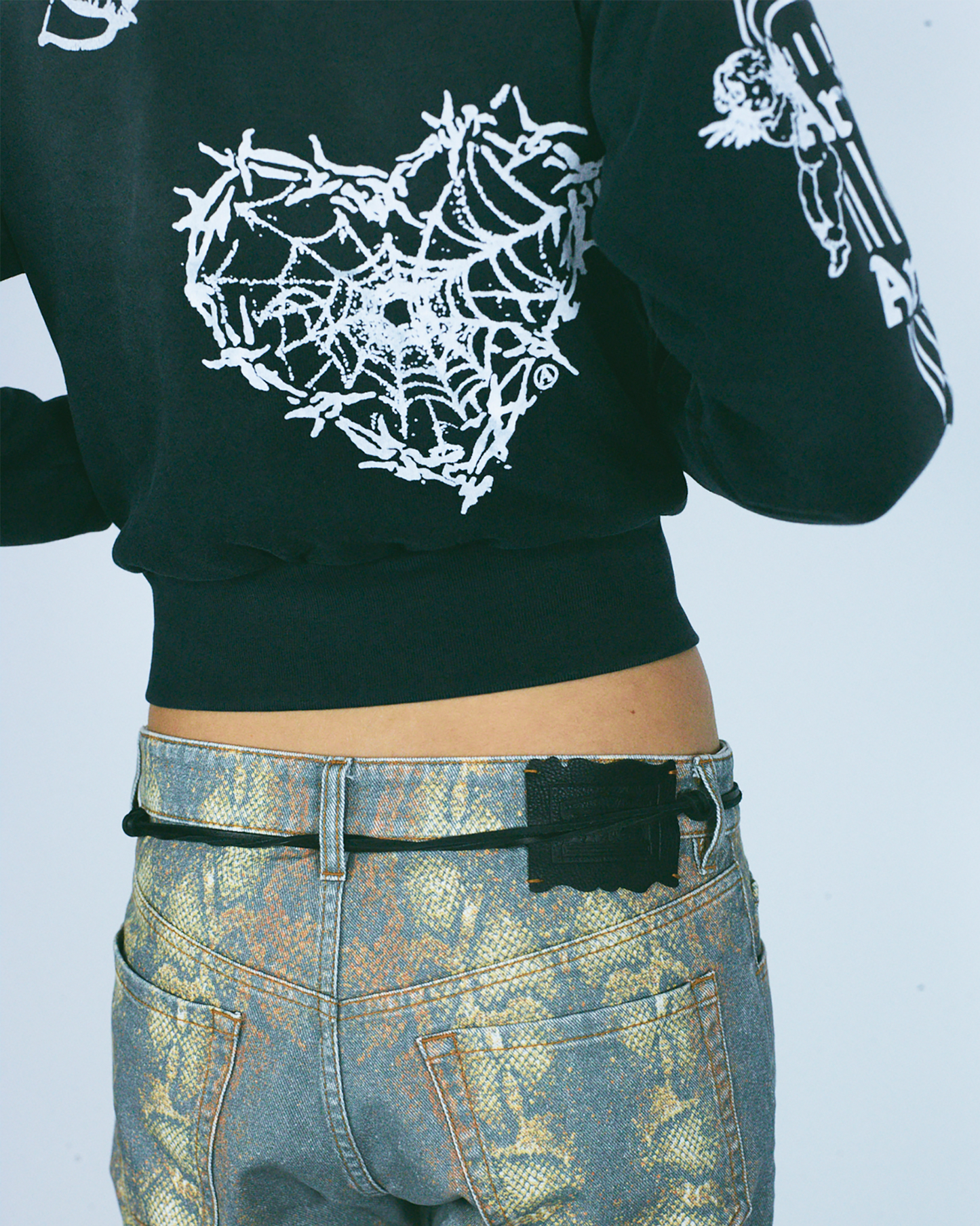 Premium Aged Cherub Column Zip Hoodie
