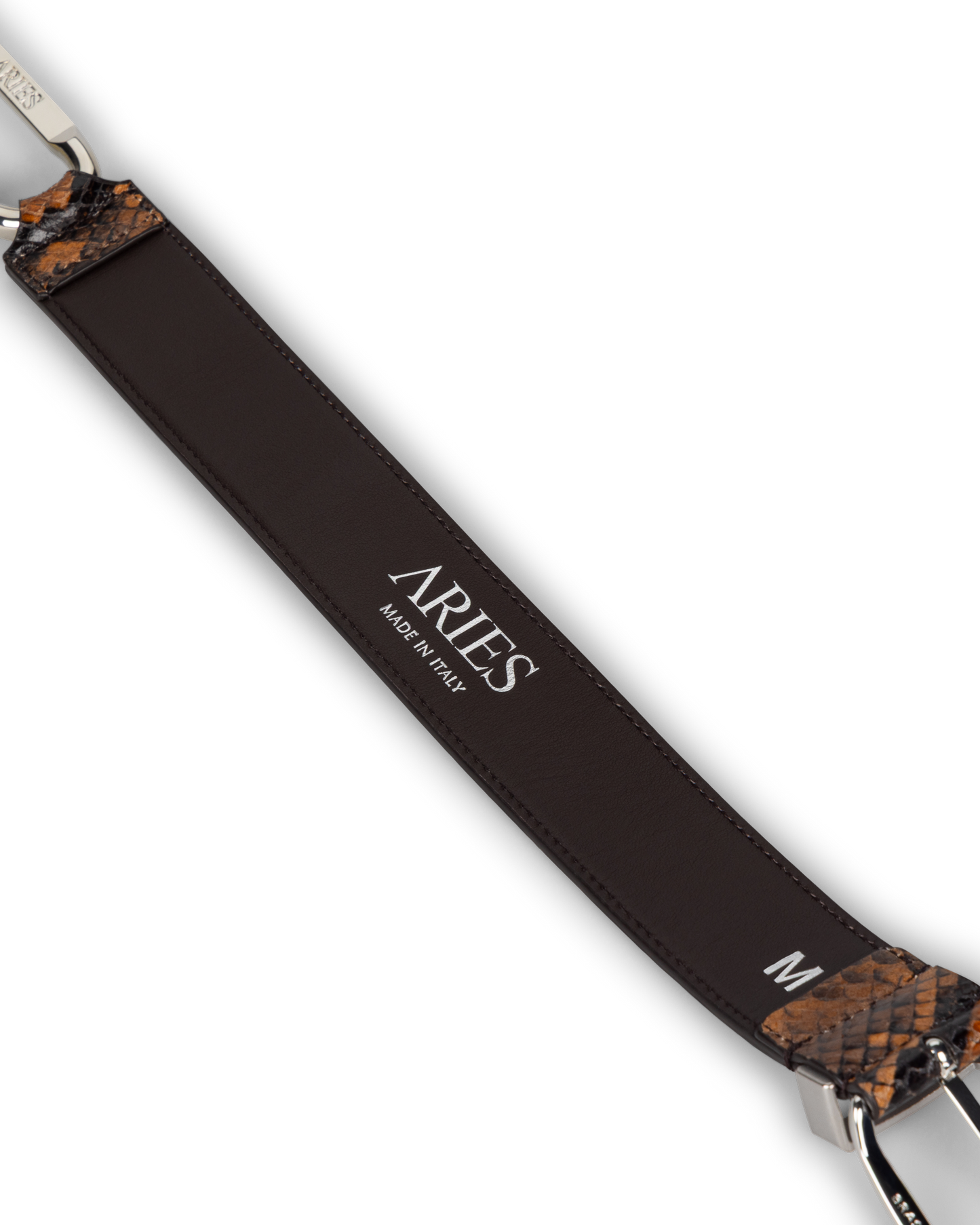 Snake Print Leather Mazzo Belt