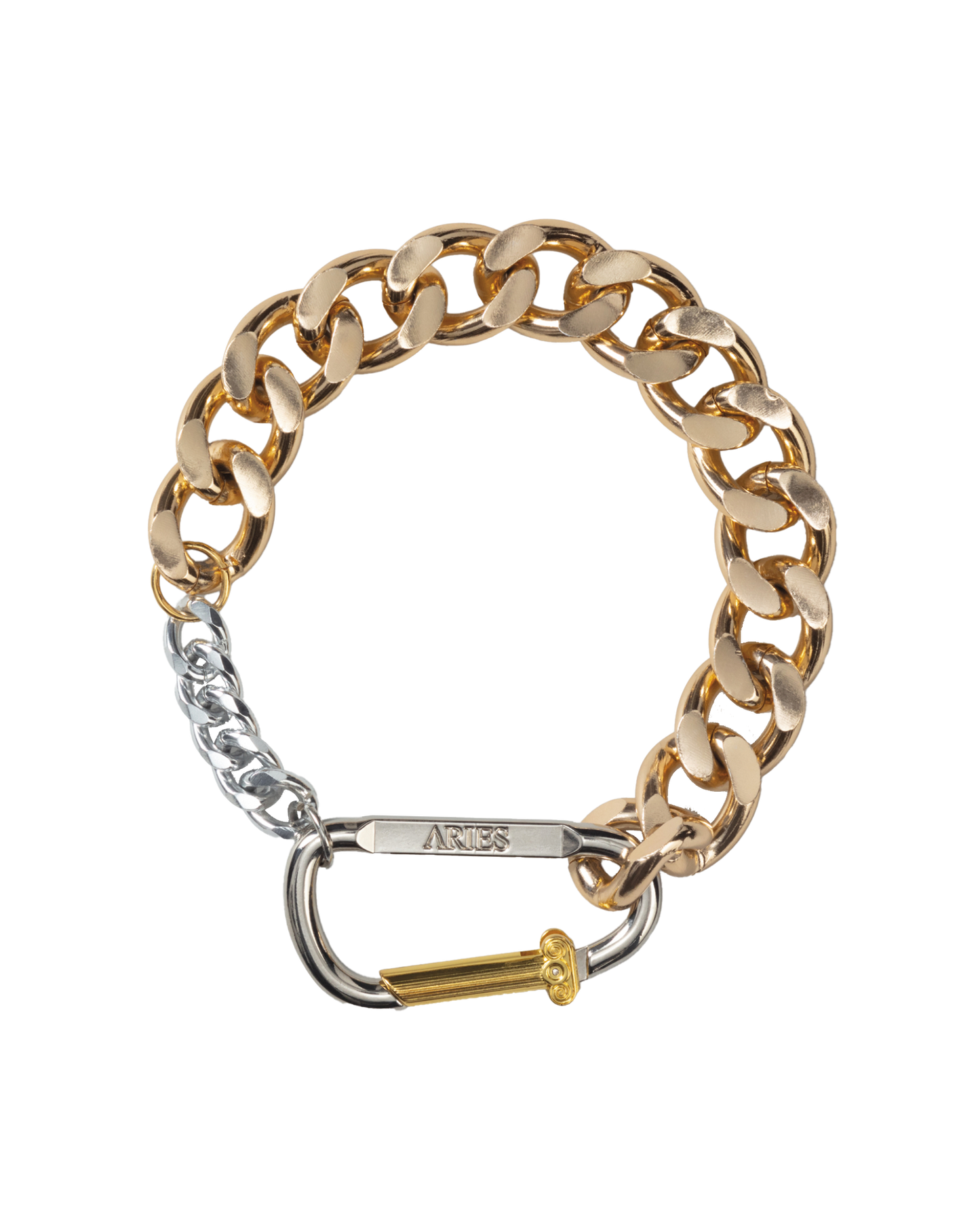 Column Carabiner Gold Chunky Necklace