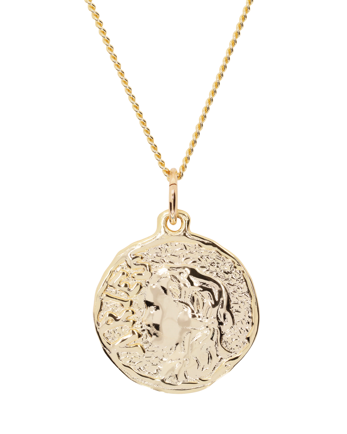 Chain Necklace With Roman Coin Pendant