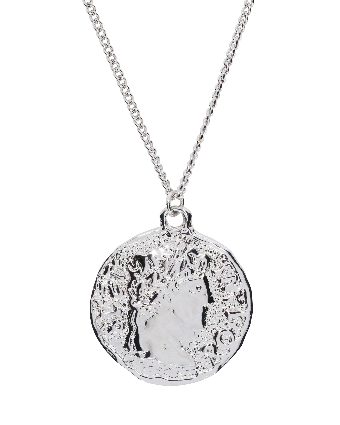 Chain Necklace With Roman Coin Pendant