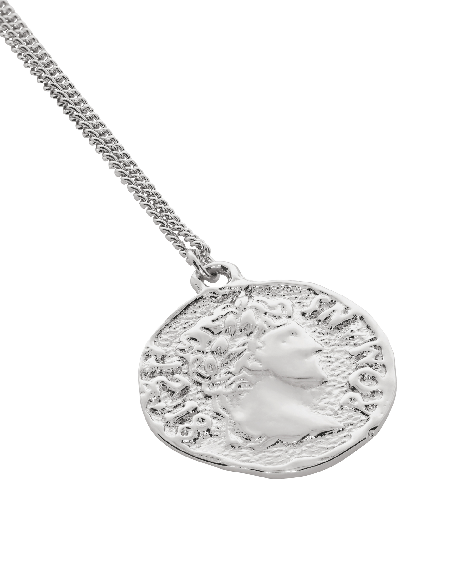 Chain Necklace With Roman Coin Pendant