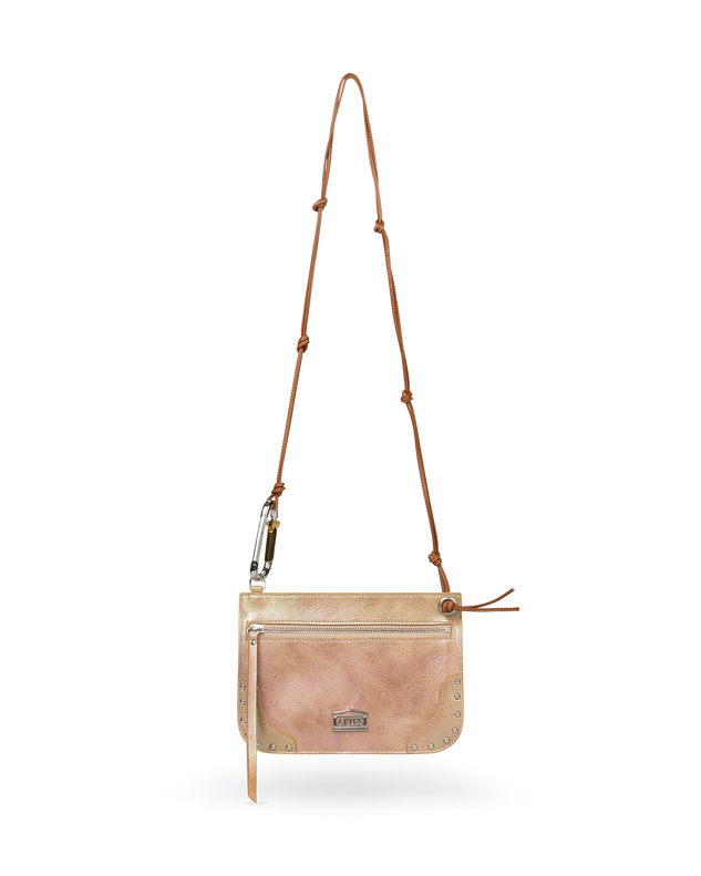 Pearl Leather Studded Bobby Bag