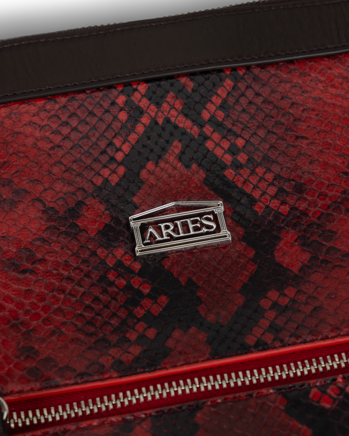 Patchwork Snake Print Leather Niner Shopper Bag