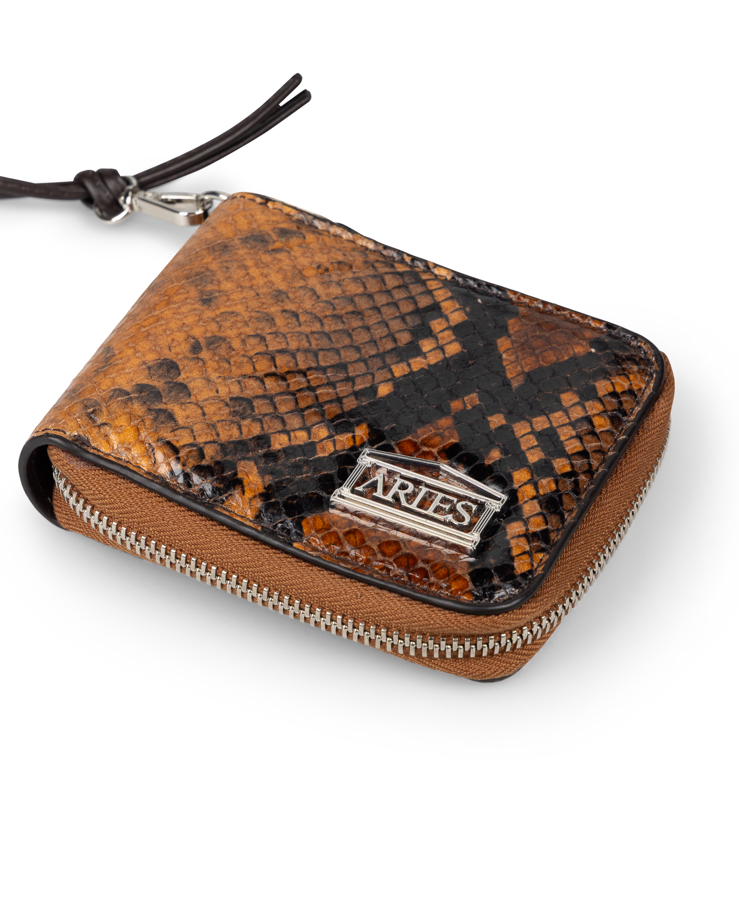 Snake Print Leather Bobby Wallet