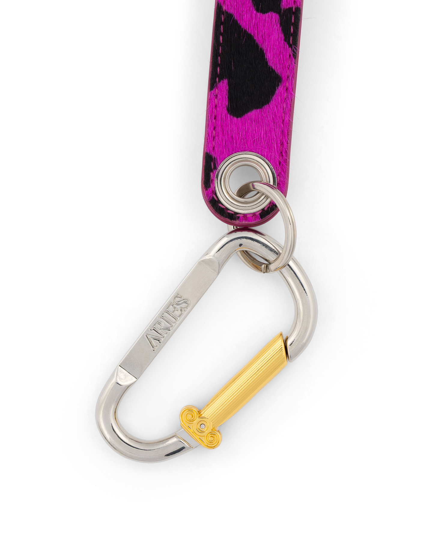 Column Carabiner Cow Print Pony Keychain