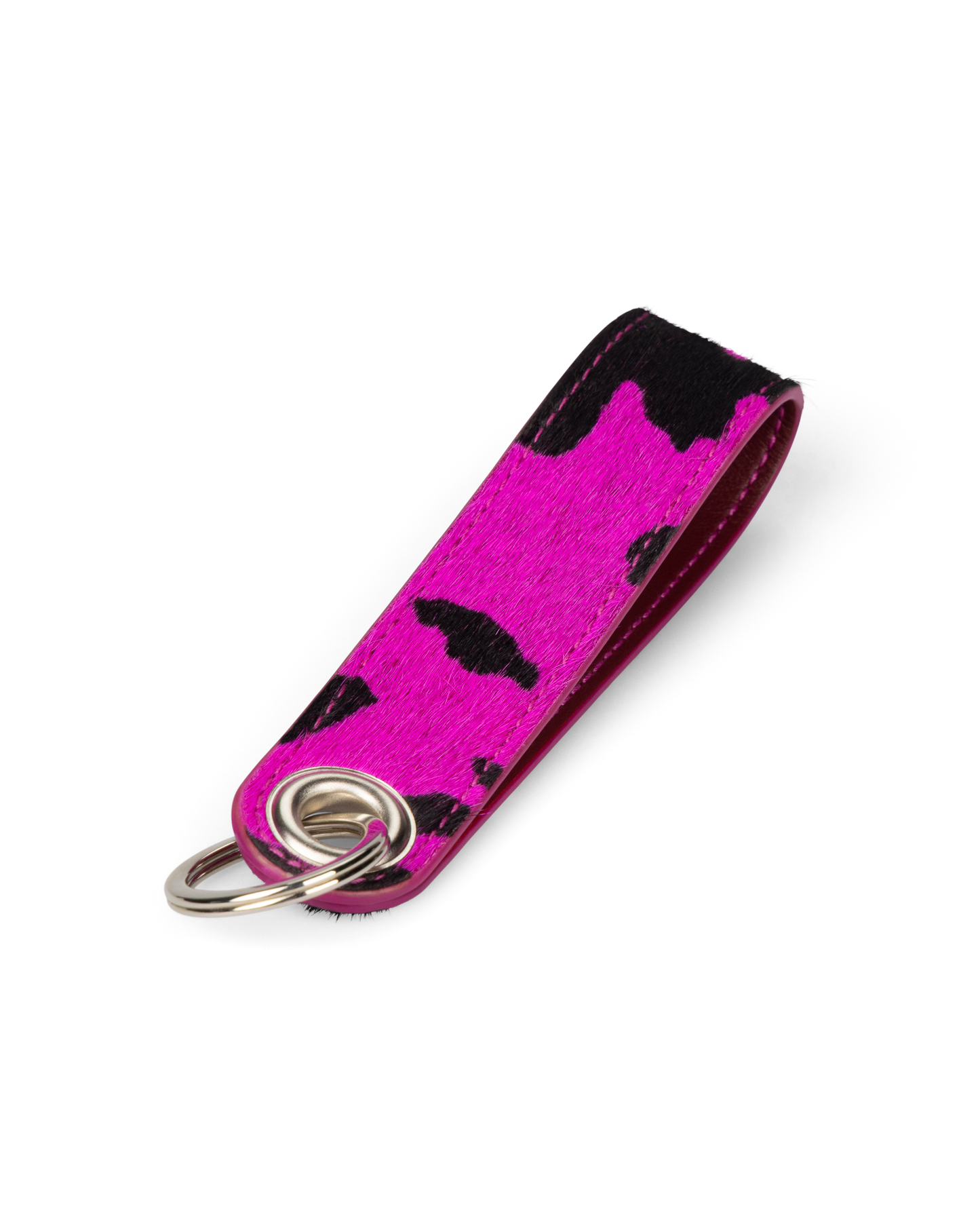 Column Carabiner Cow Print Pony Keychain