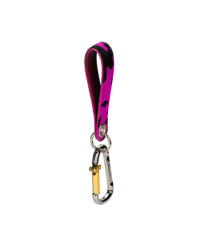 Column Carabiner Cow Print Pony Keychain