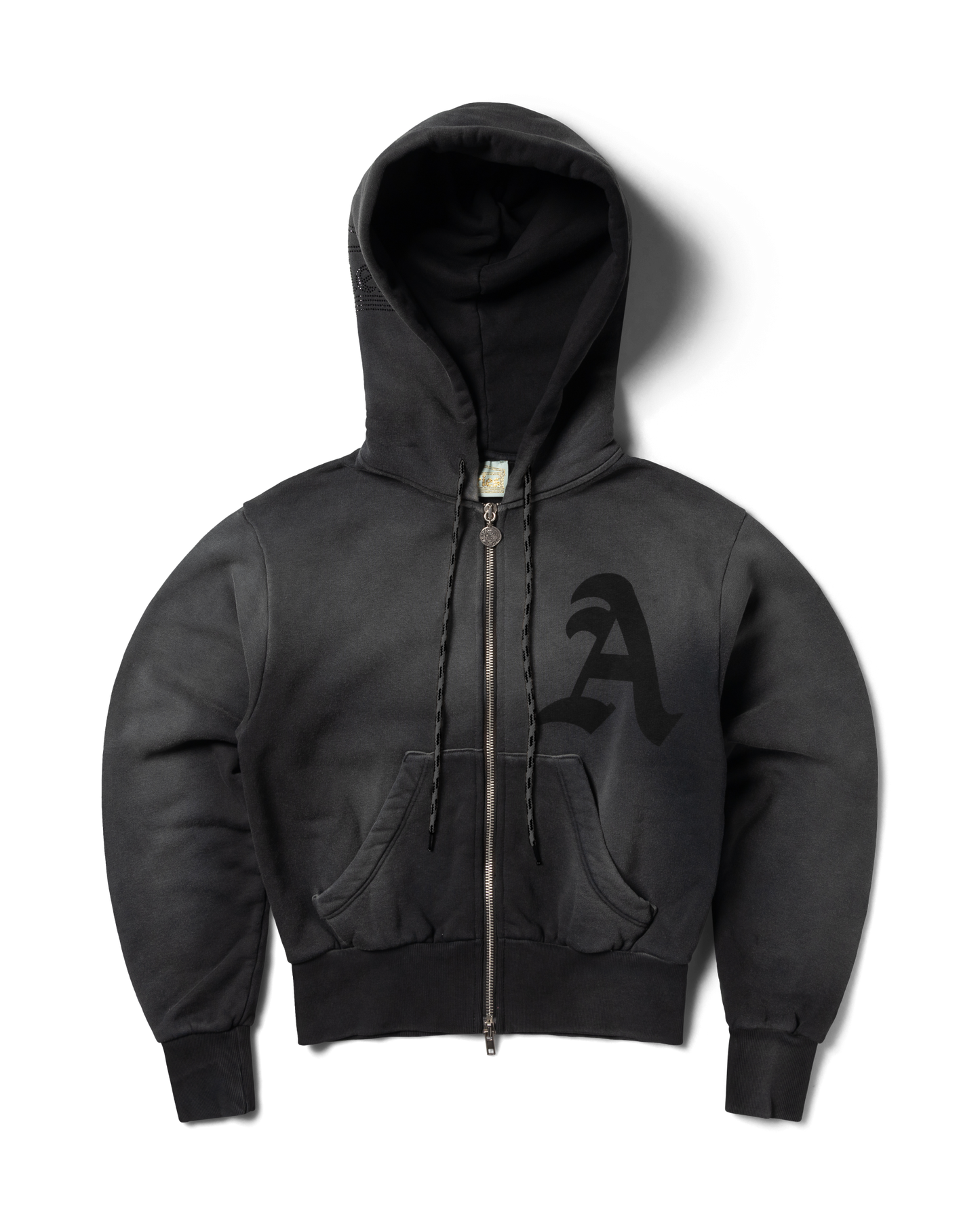 Aged Gothic Zip Through Hoodie