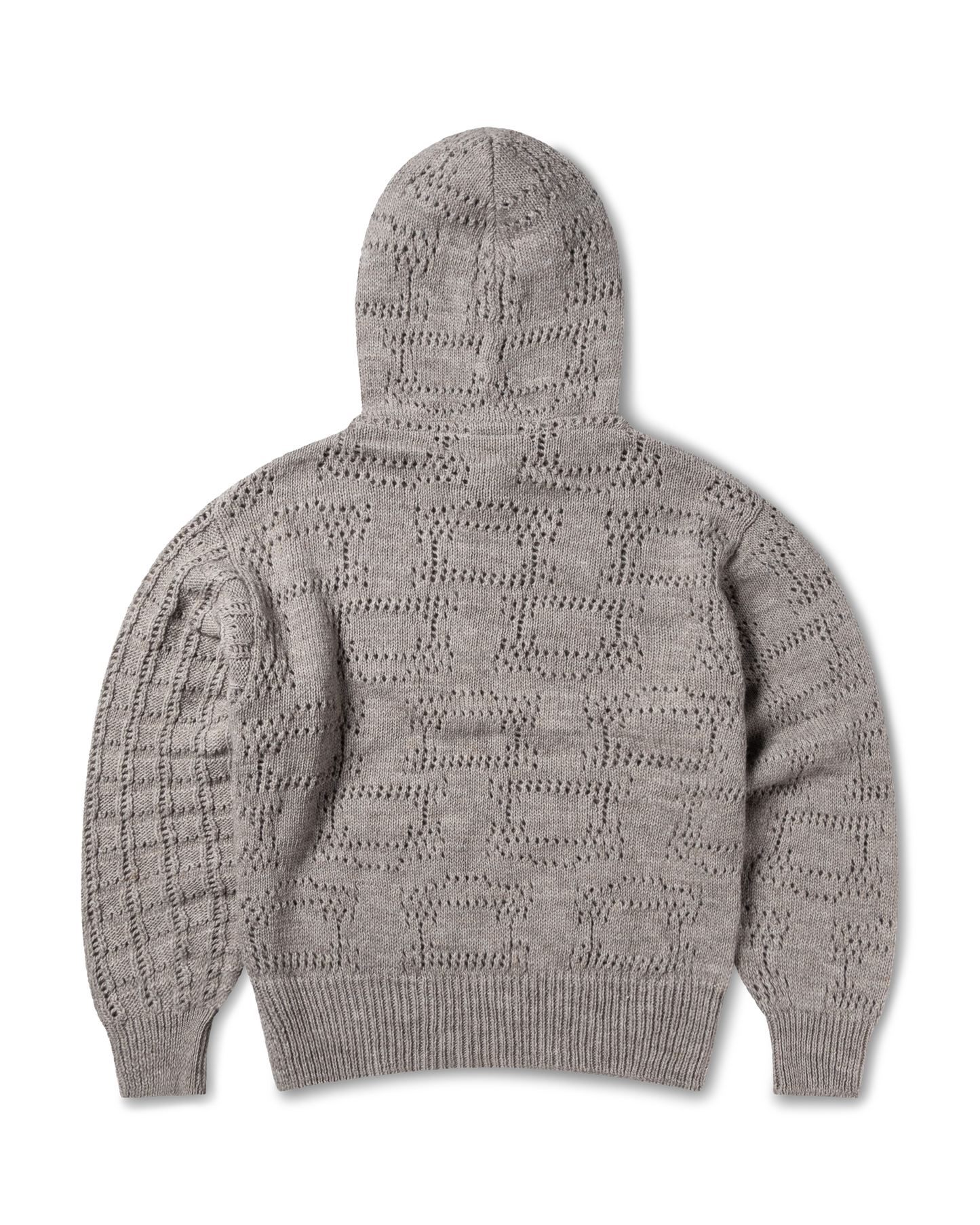 Pointelle Temple Patchwork Hoodie