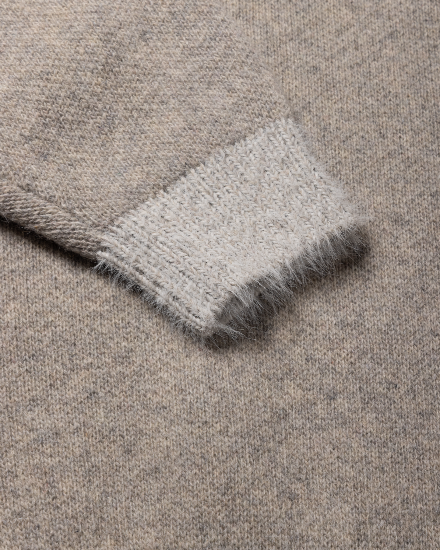 Fluffy Column Chenille Crew Neck