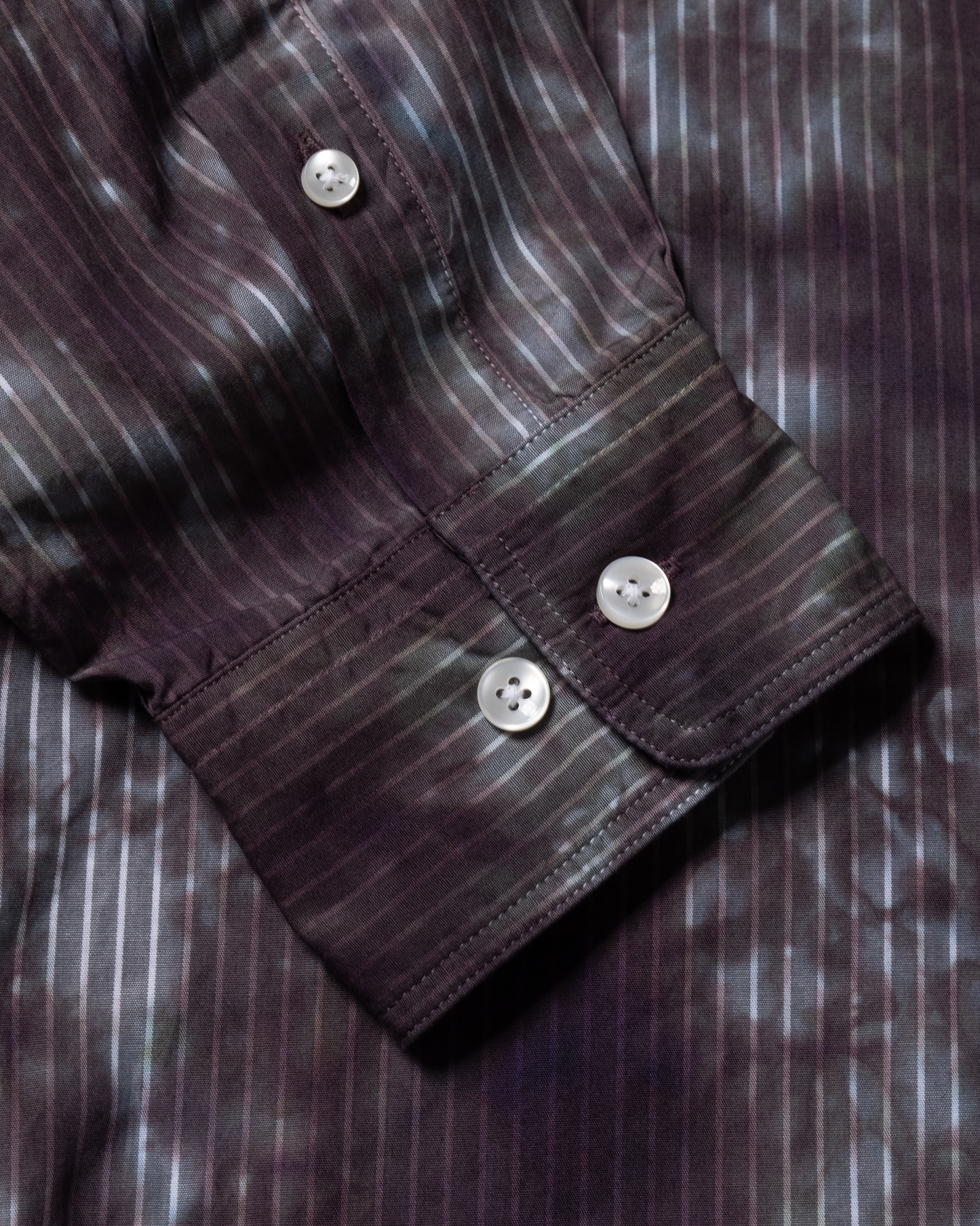 Tie Dye Stripe Poplin Shirt