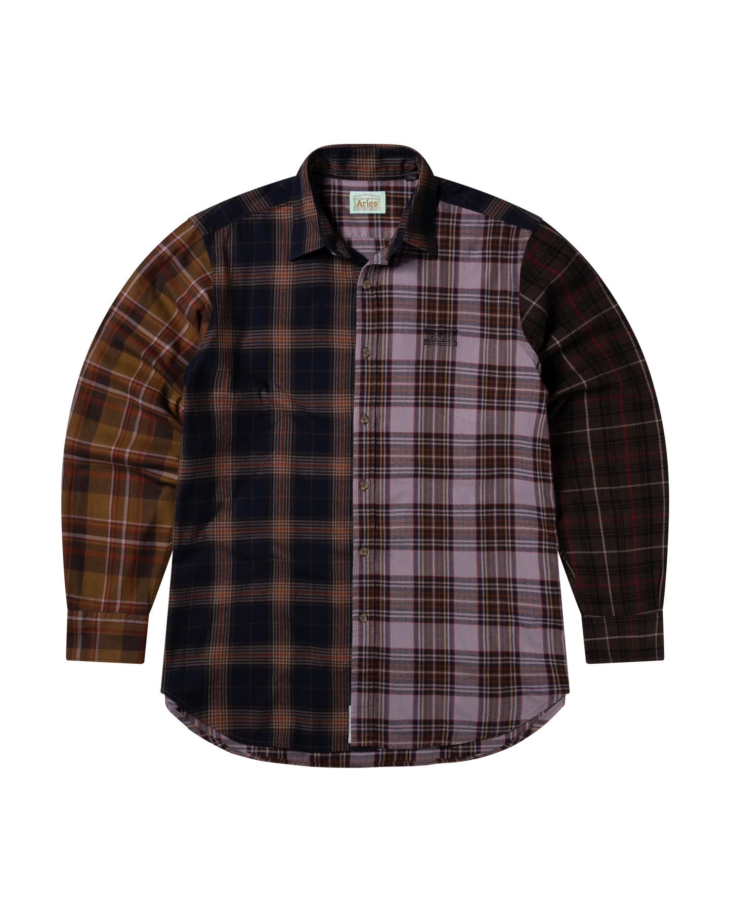 Overdyed Patchwork LS Shirt