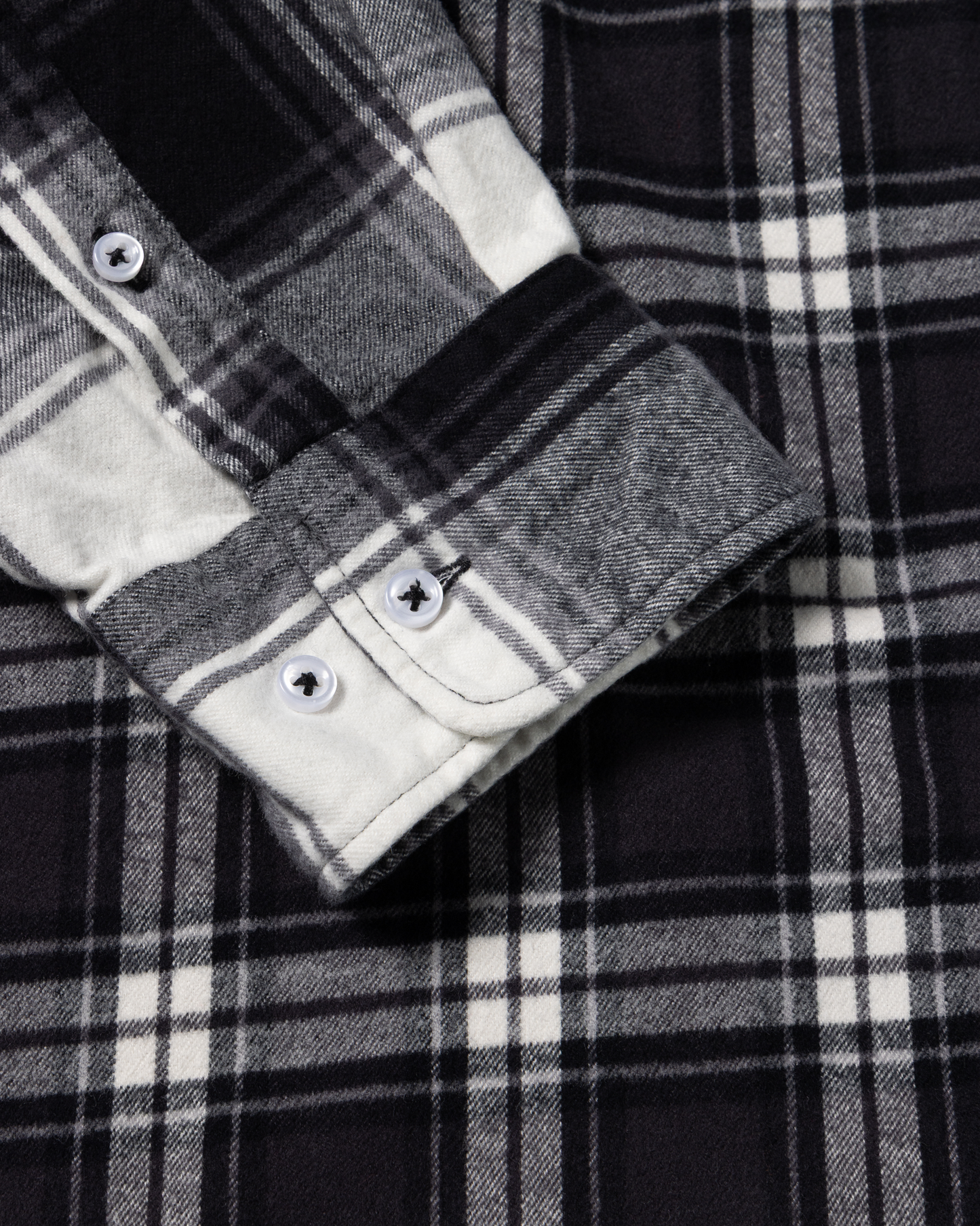 Brushed Flannel Patchwork LS Shirt