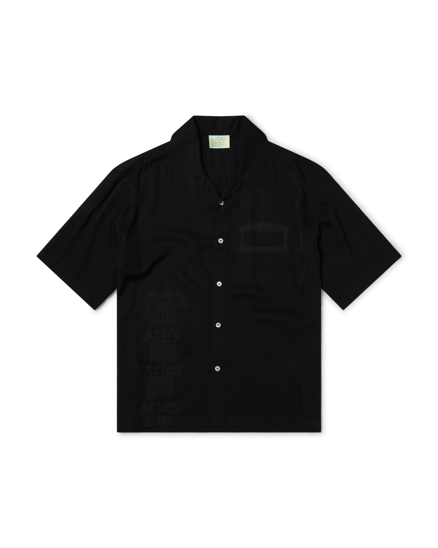 Ancient Column Satin Viscose Hawaiian Shirt