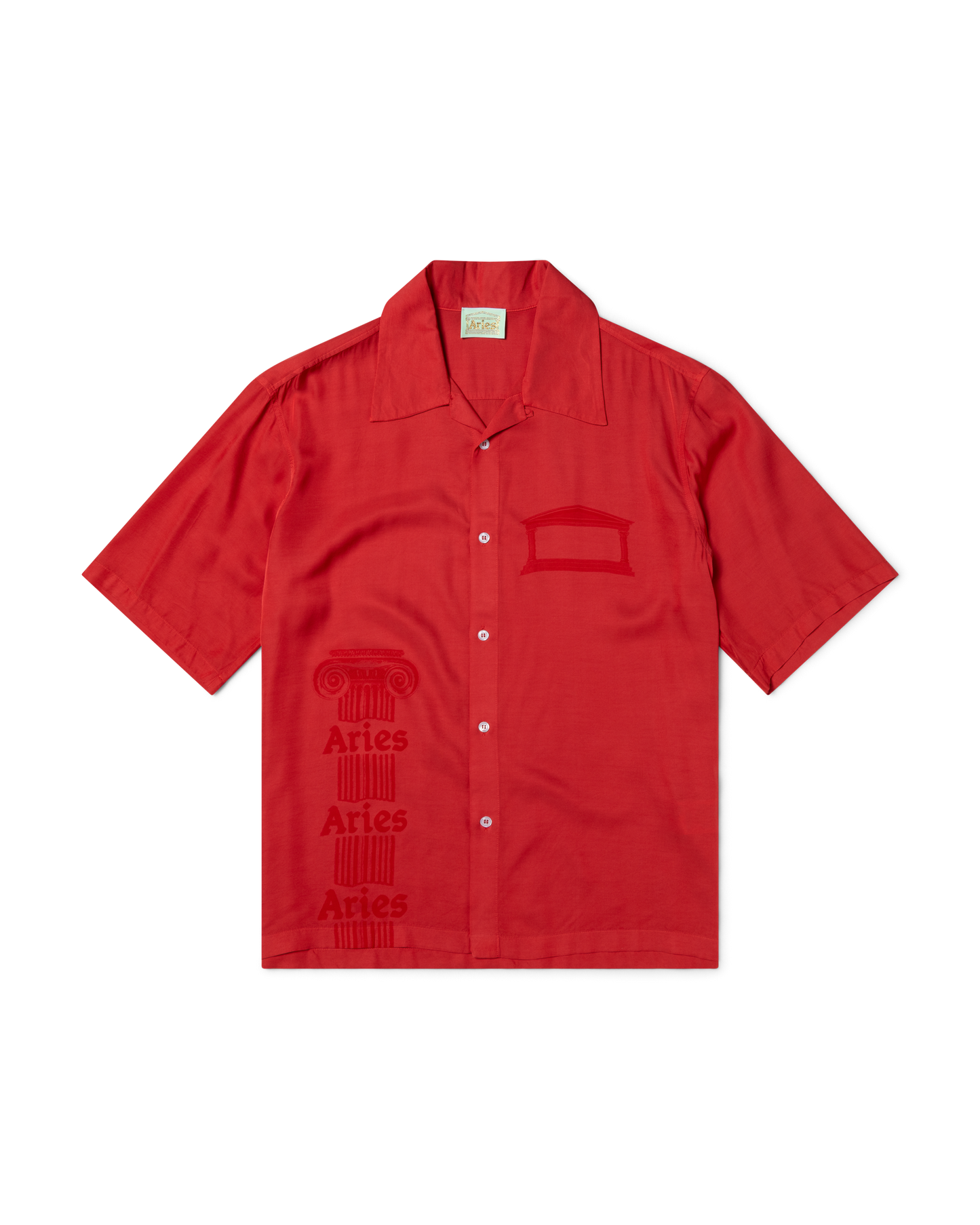 Ancient Column Satin Viscose Hawaiian Shirt