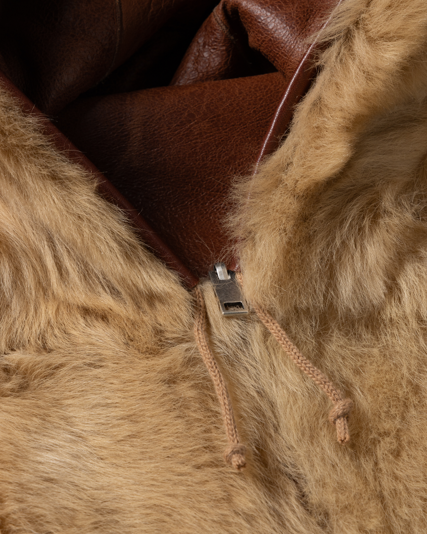 Oversized Hooded Sheepskin Jacket
