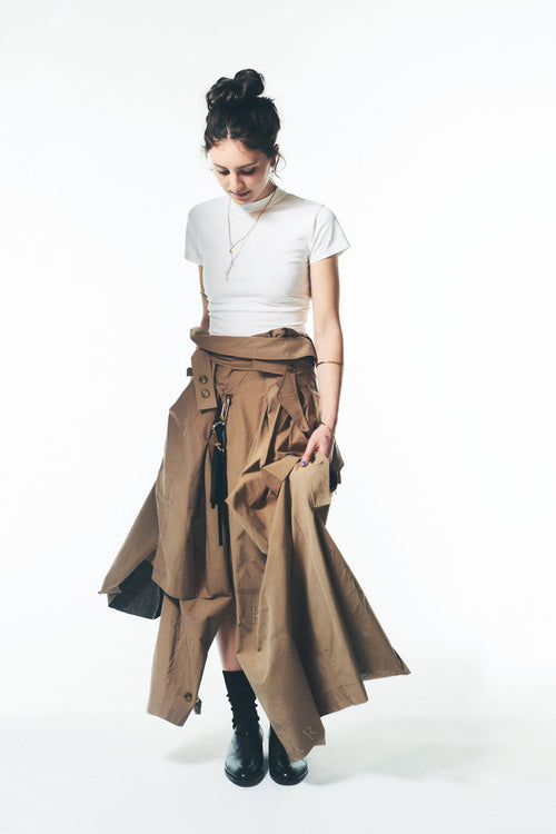 Aries x Baracuta Deconstructed Skirt