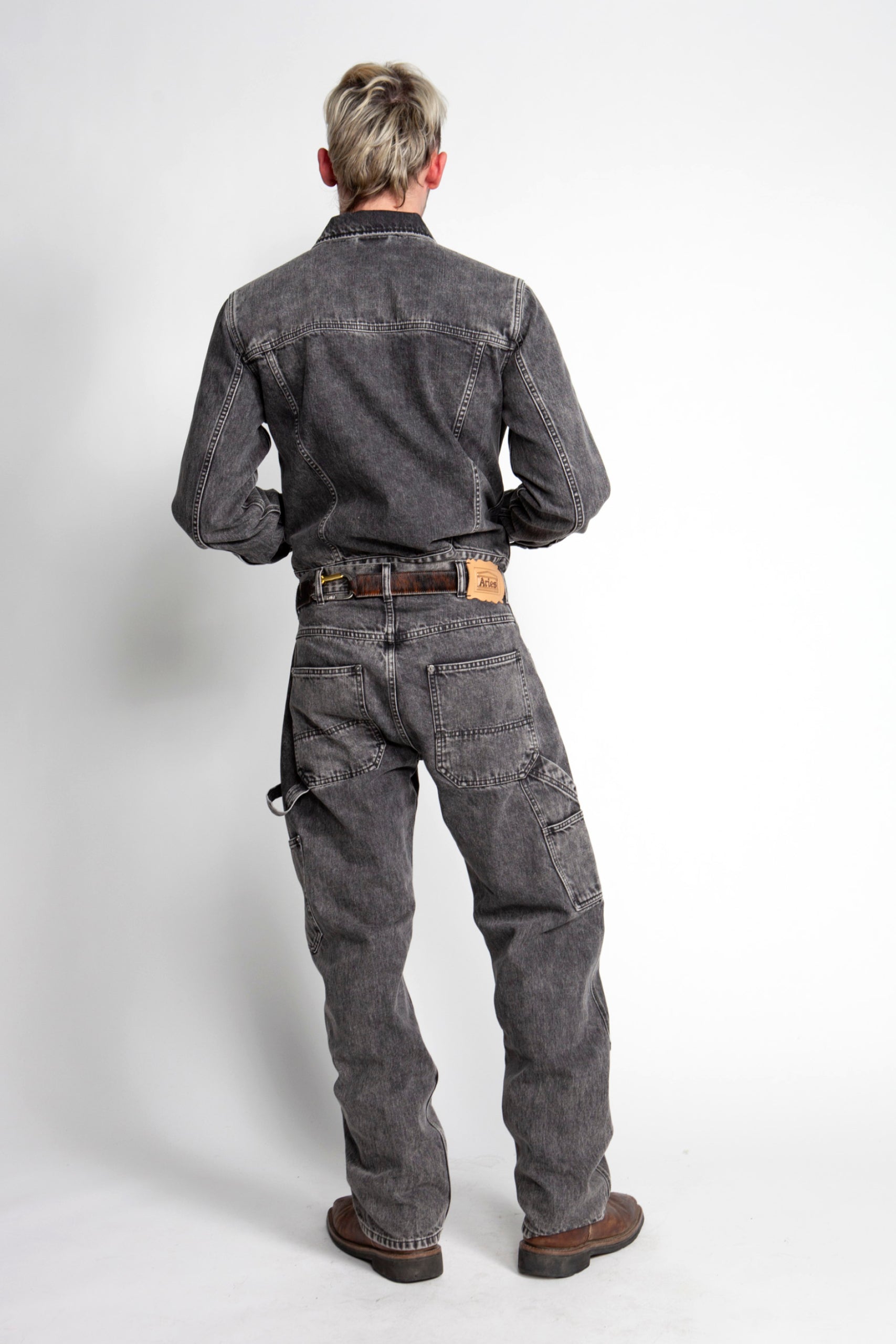 Load image into Gallery viewer, Acid Wash Denim Carpenter Jean