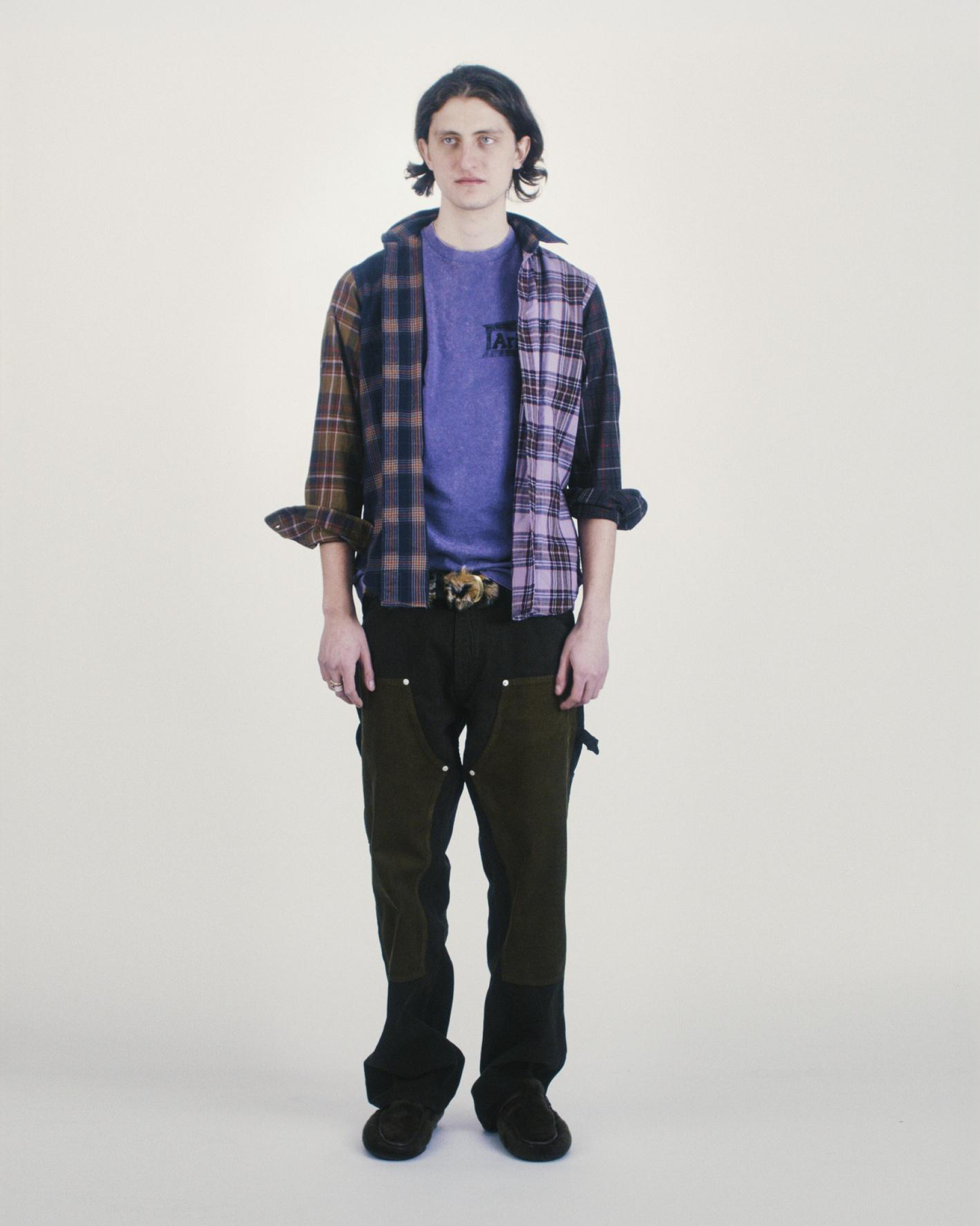 Overdyed Patchwork LS Shirt