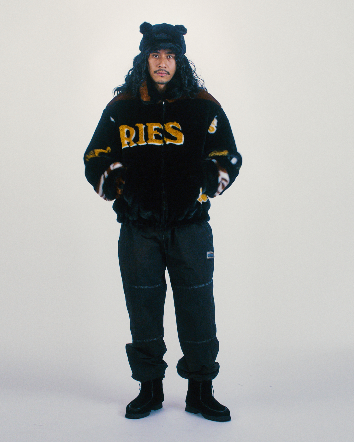 Fuzzy Duck Does He Oversized Bomber Jacket