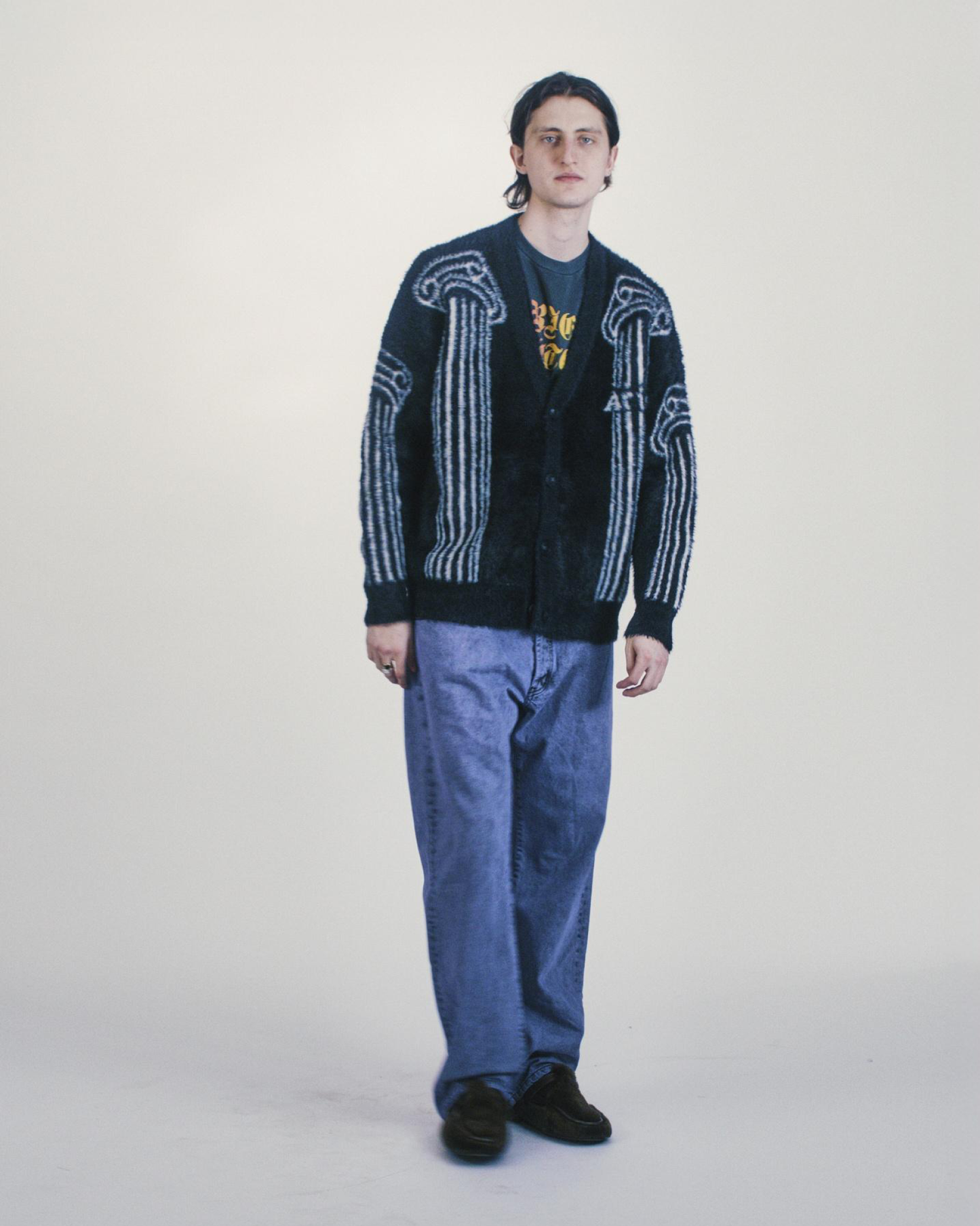 Oversized Chenille Column Knit Cardigan