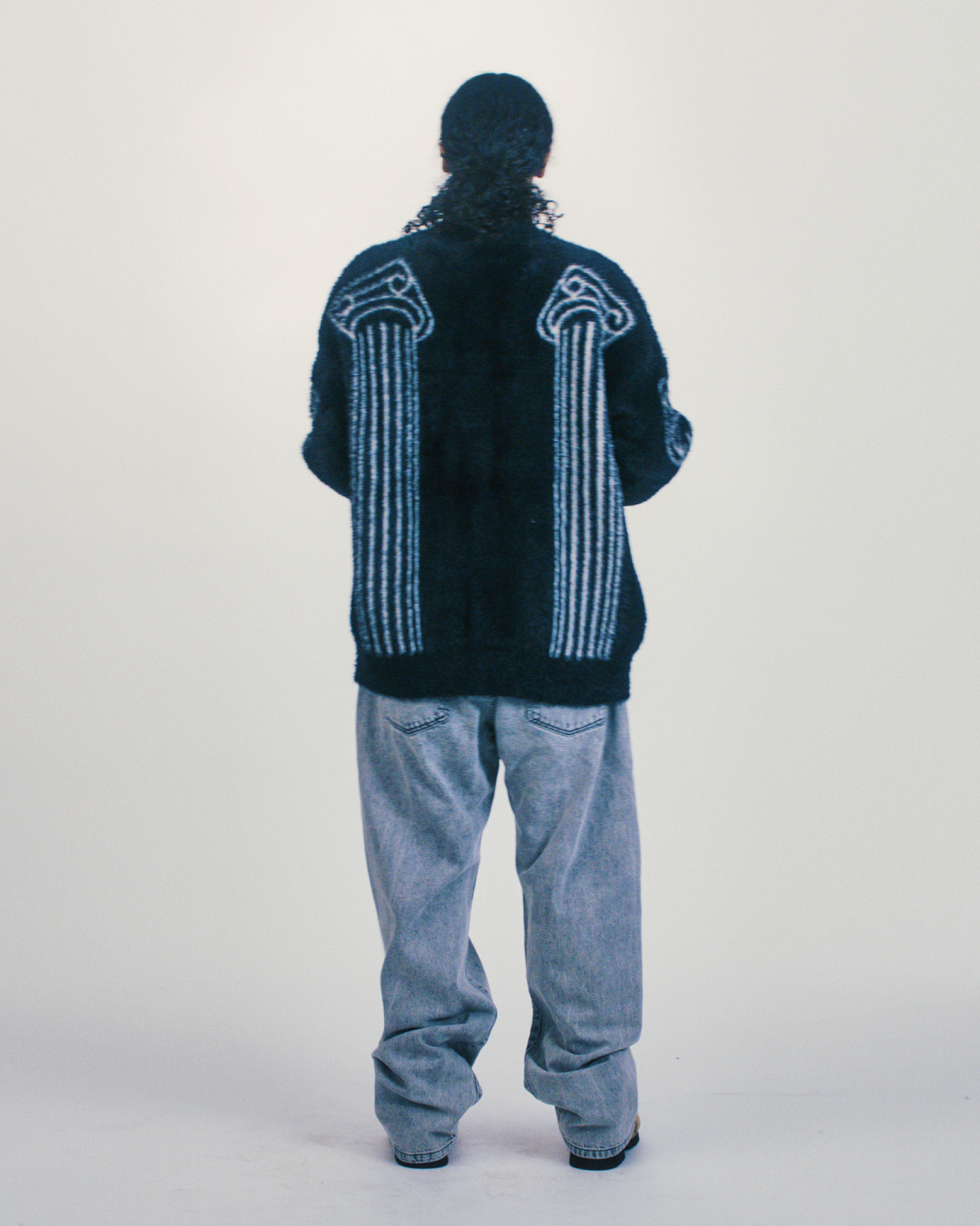 Oversized Chenille Column Knit Cardigan