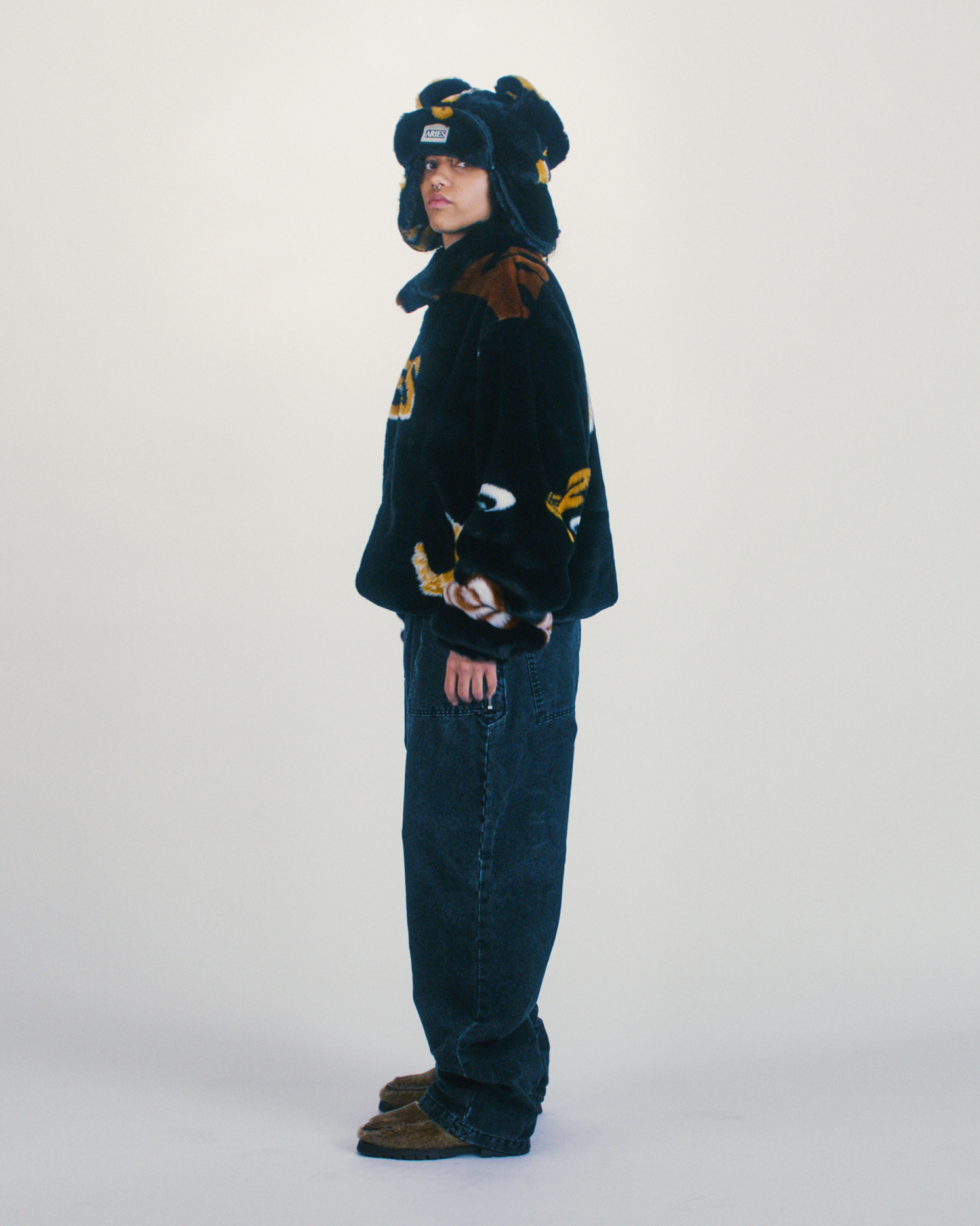 Fuzzy Duck Does He Oversized Bomber Jacket