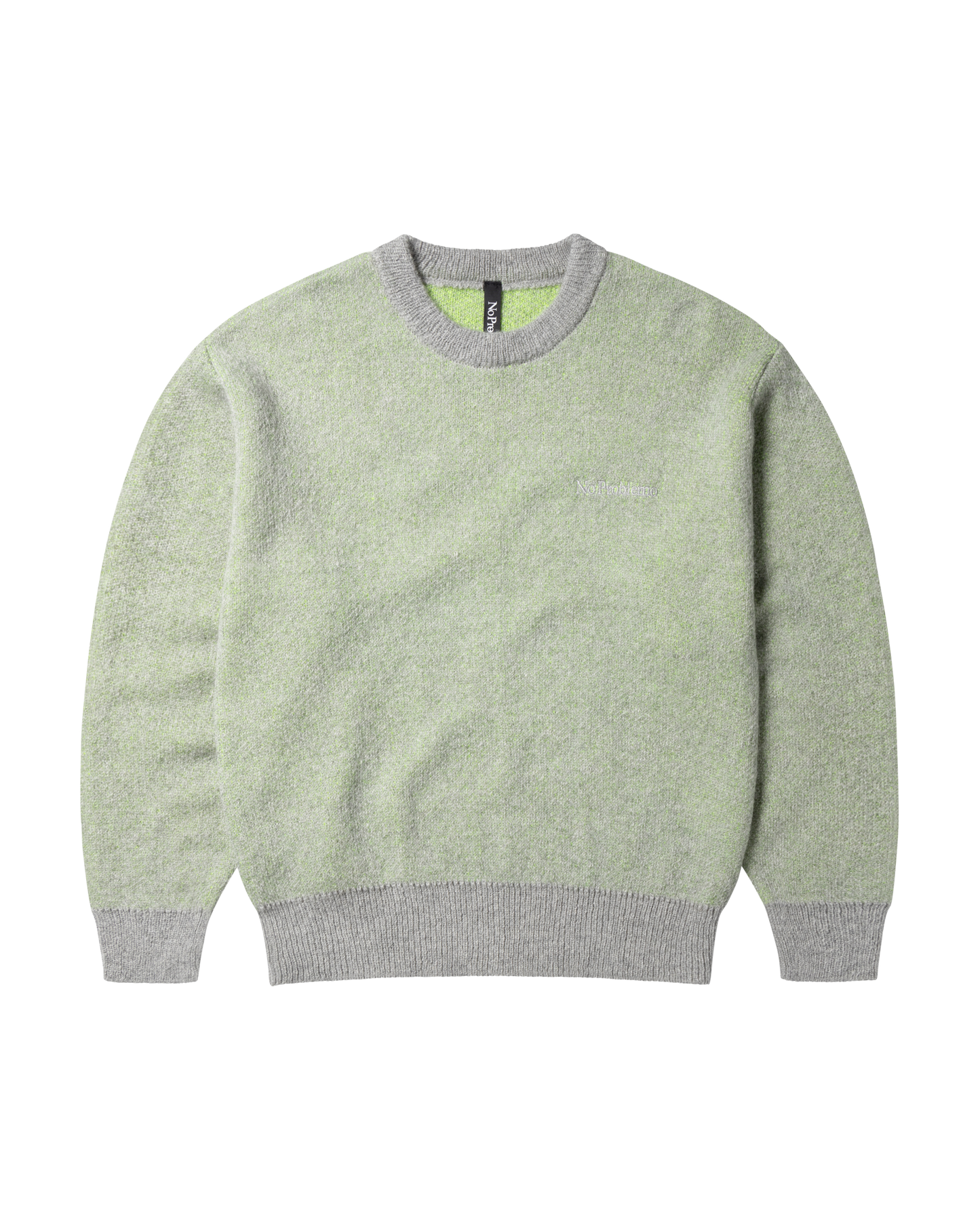 No Problemo Brushed Mohair Crew Neck Knit