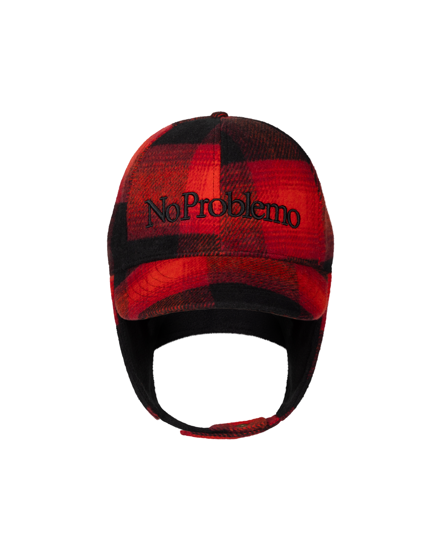 No Problemo Plaid Flap Cap