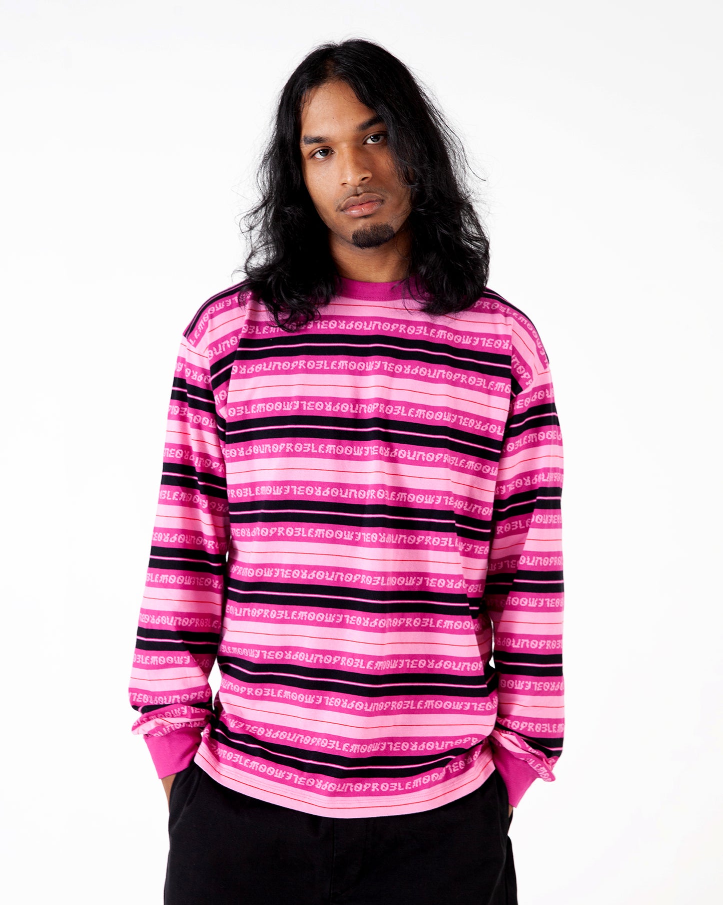 Jacquard Stripe LS Tee