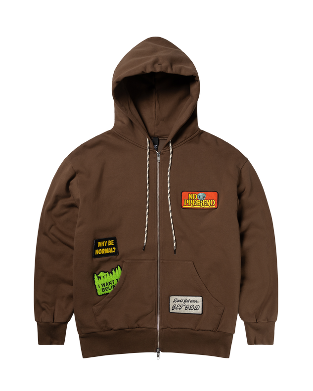 Sticker Zip Thru Hoodie