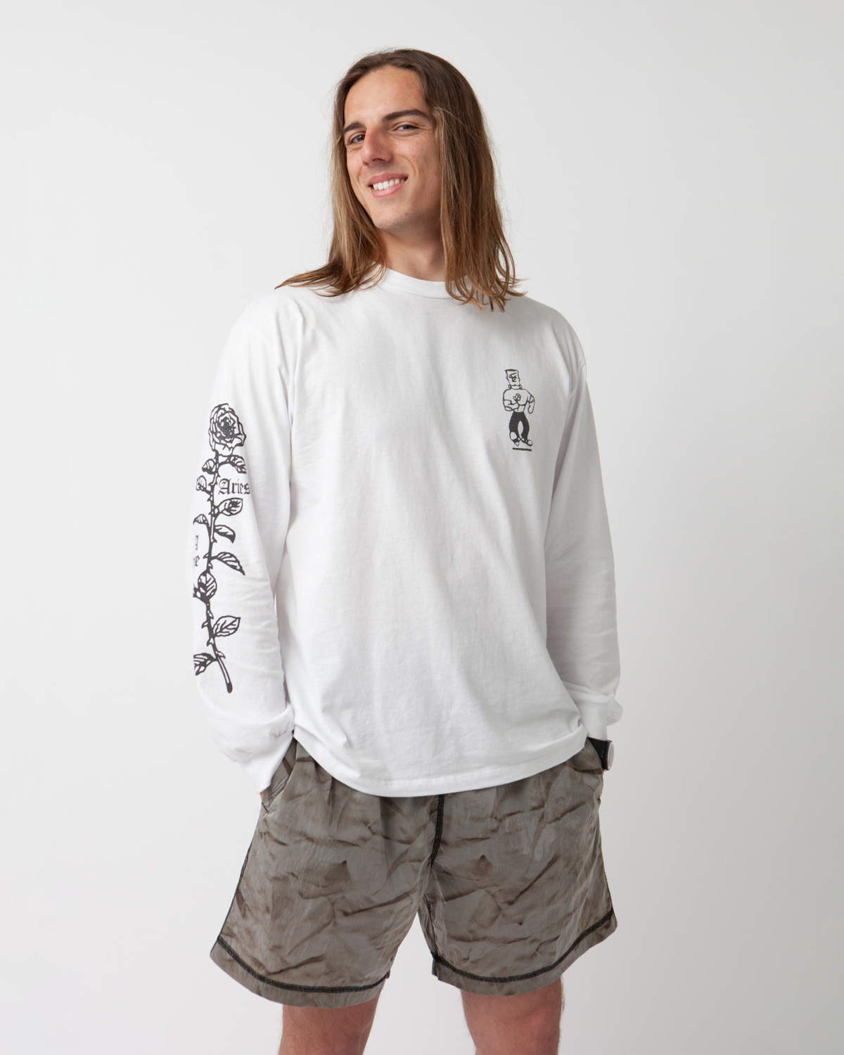 Creased Windcheater Short