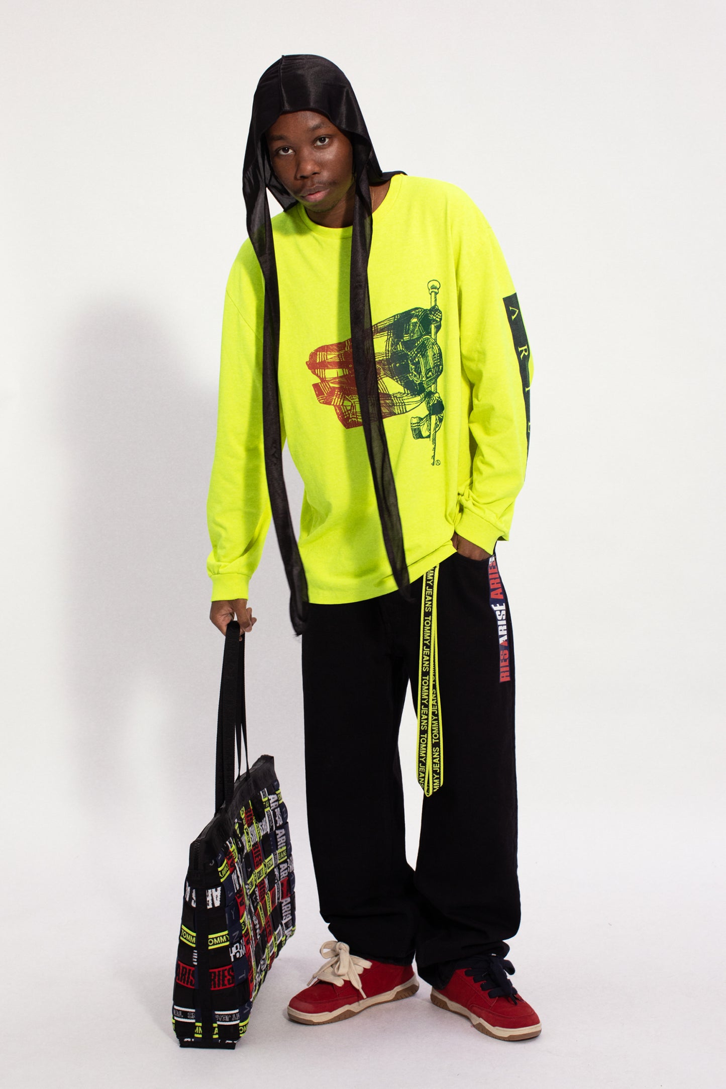 Tommy x Aries Unisex Shirt Flag Long Sleeve Tee