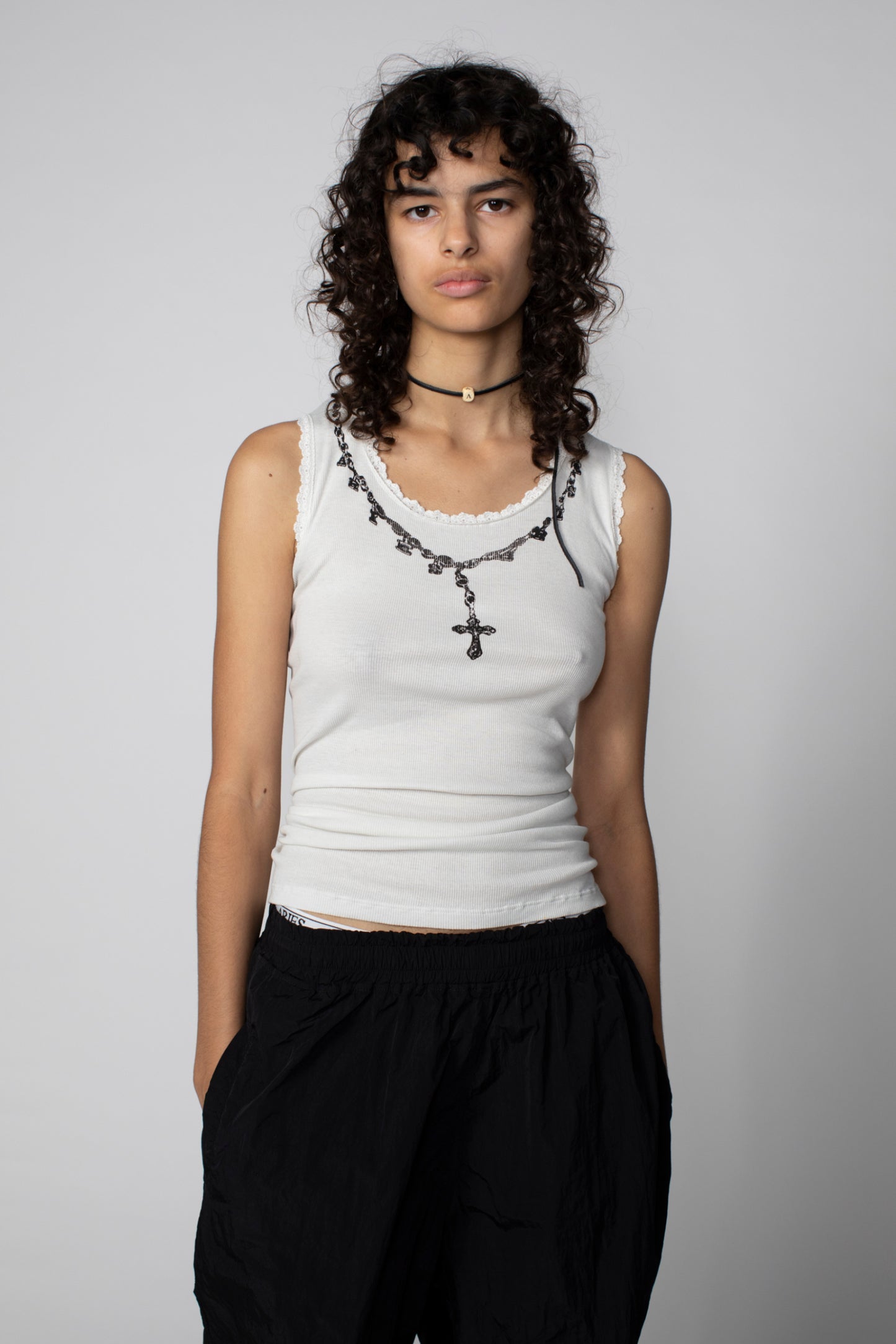 Rosaries Lace Trim Vest