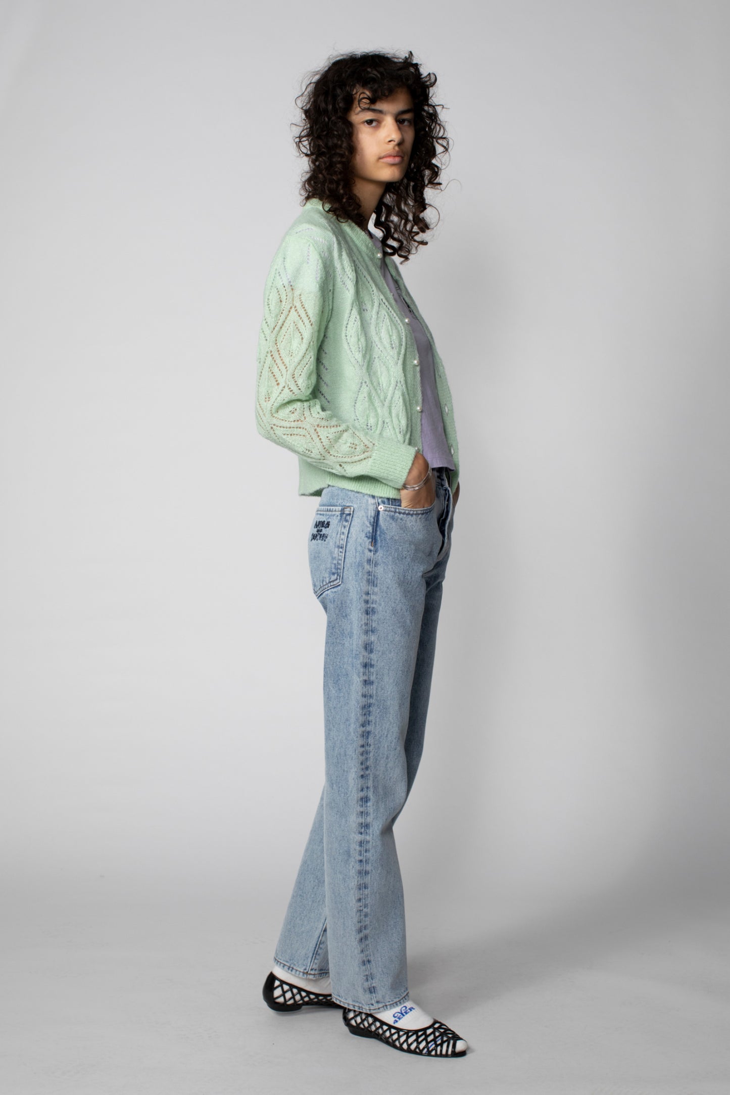 Lace and Leaf Knit Cardigan