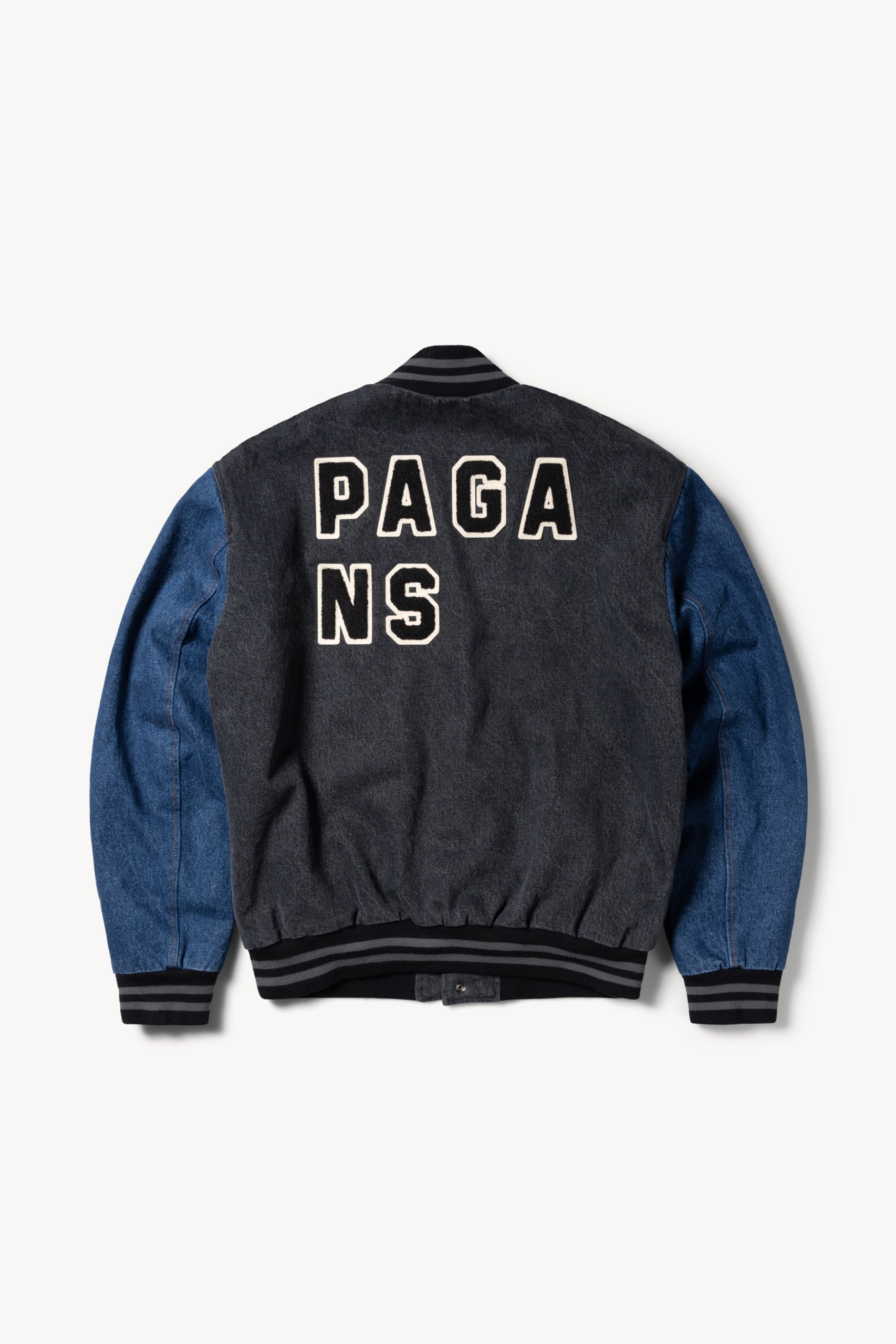 Load image into Gallery viewer, Varsity Denim Jacket