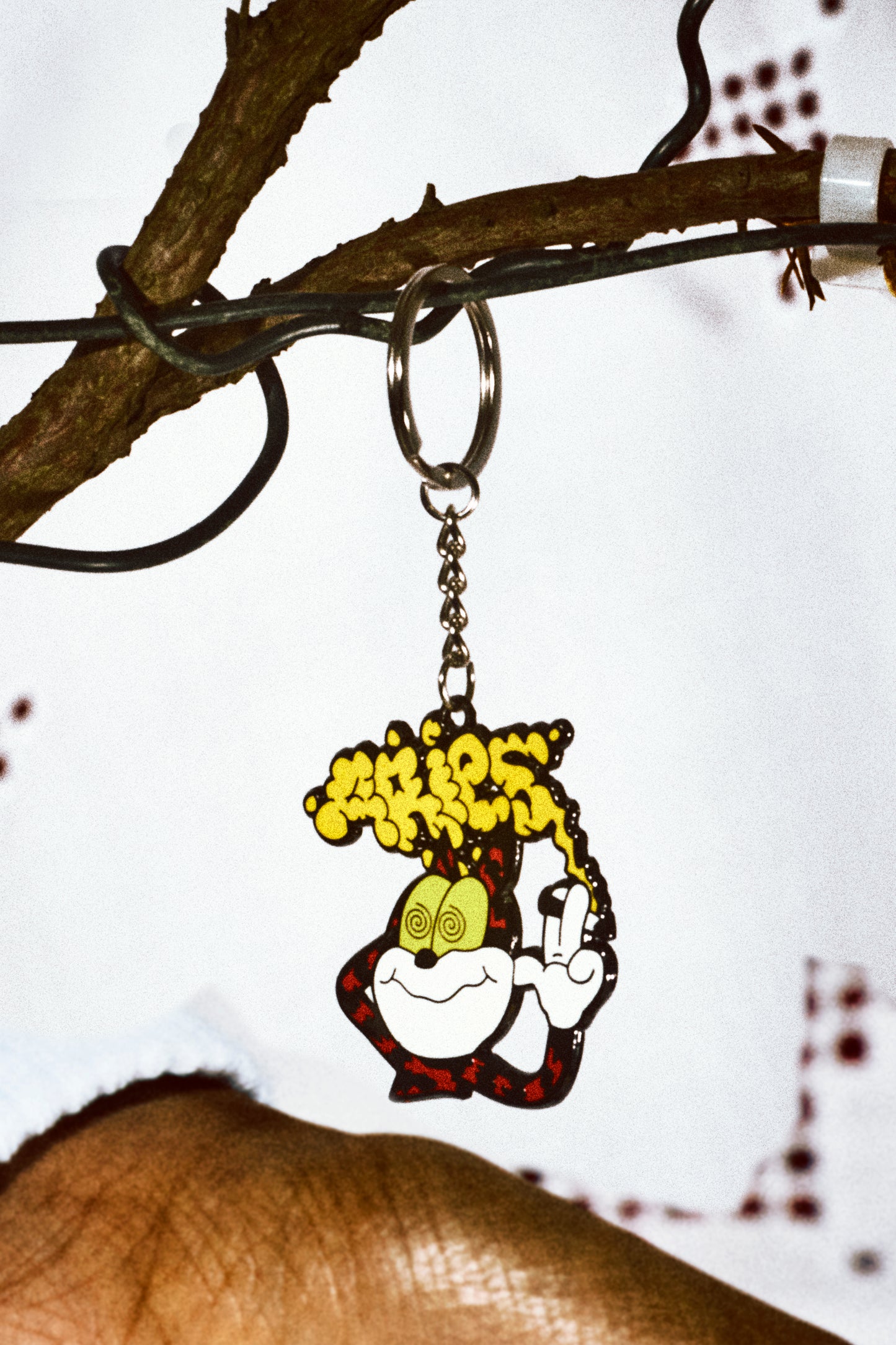 Smoking Cat Keyring