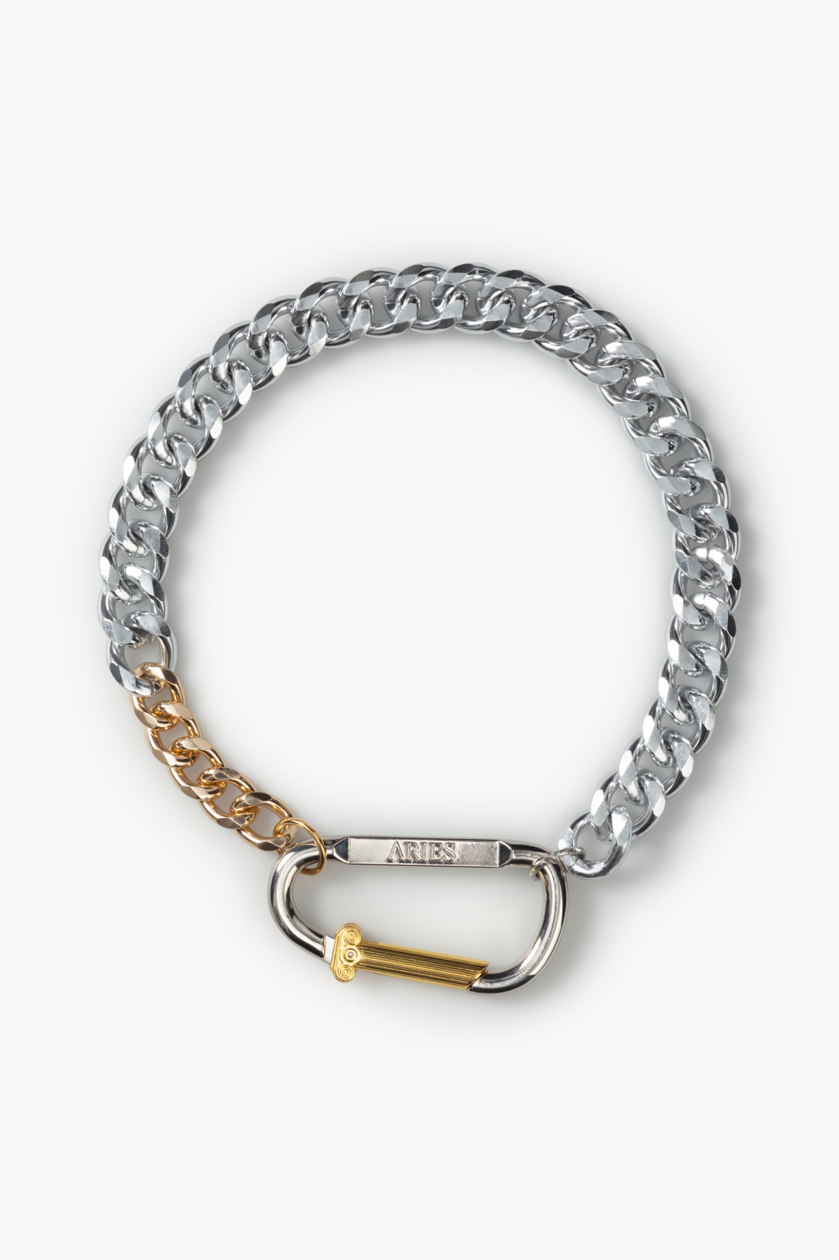 Load image into Gallery viewer, Column Carabiner Silver Necklace