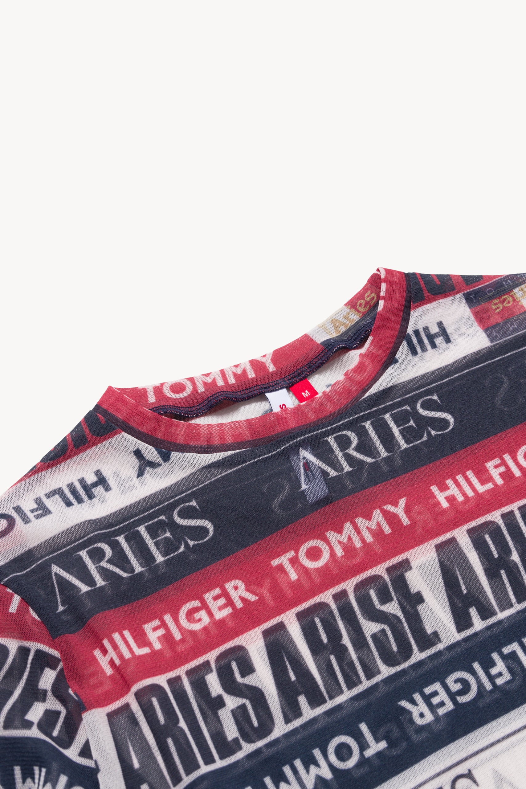 Load image into Gallery viewer, Tommy x Aries Logo Sheer Long Sleeve Top