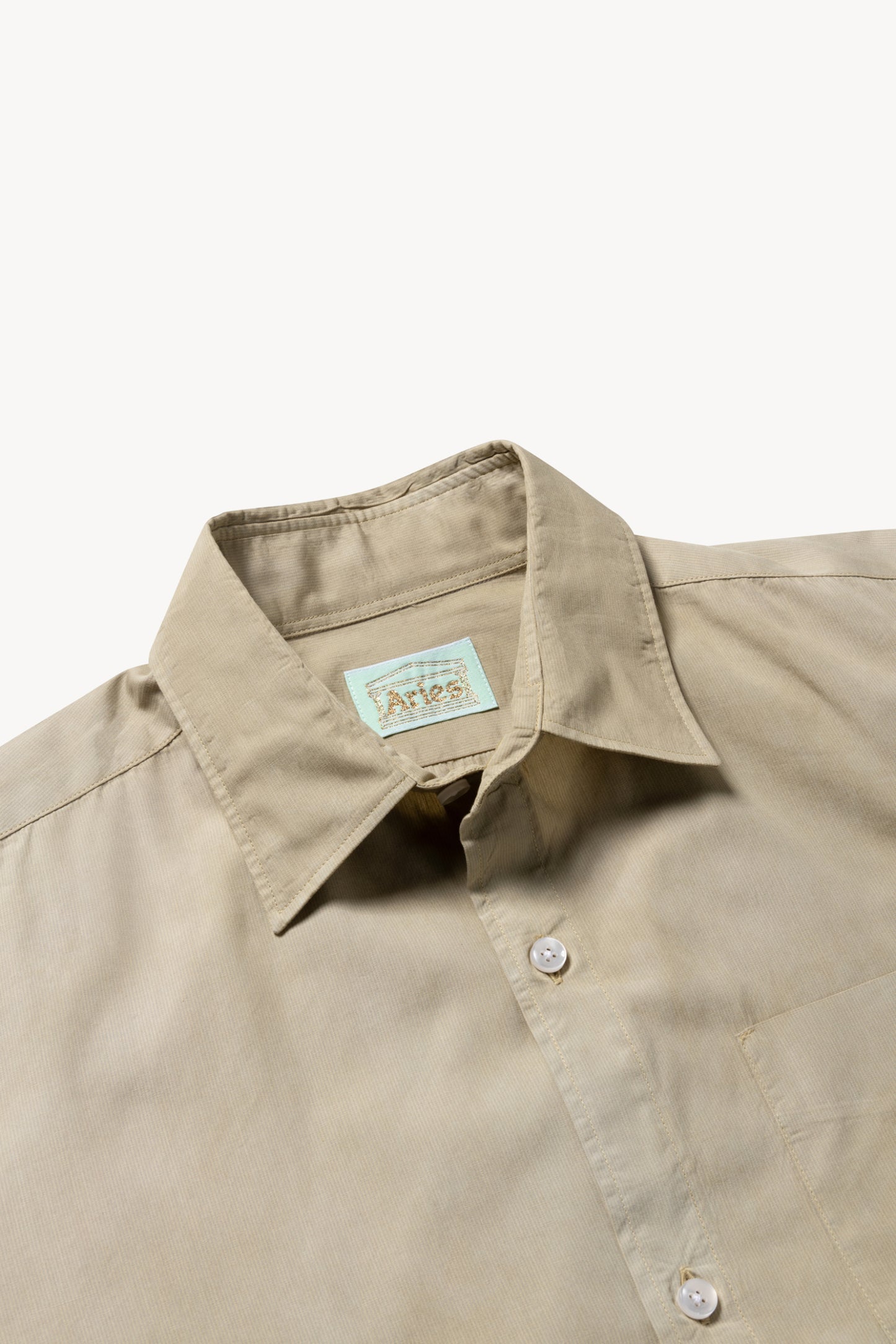 Overdyed Striped Poplin Shirt