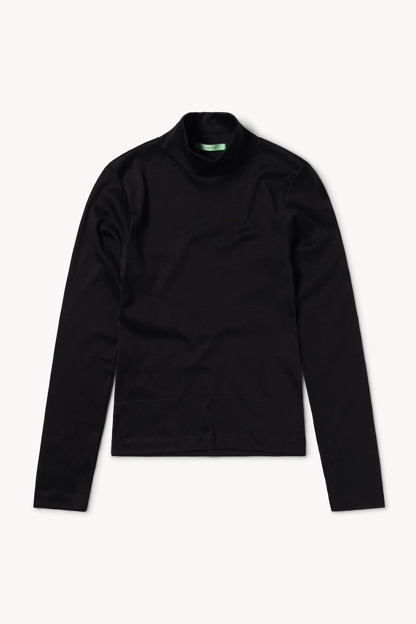 Mercerised Cotton High Neck Top